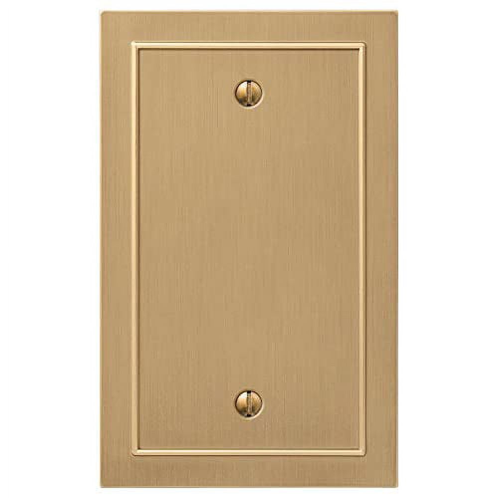 Bethany Brushed Bronze Single Blank Metal Wall Plate