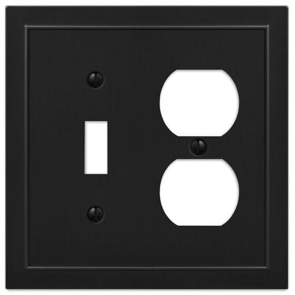 Bethany Black Cast Metal Single Toggle and Duplex Wallplate