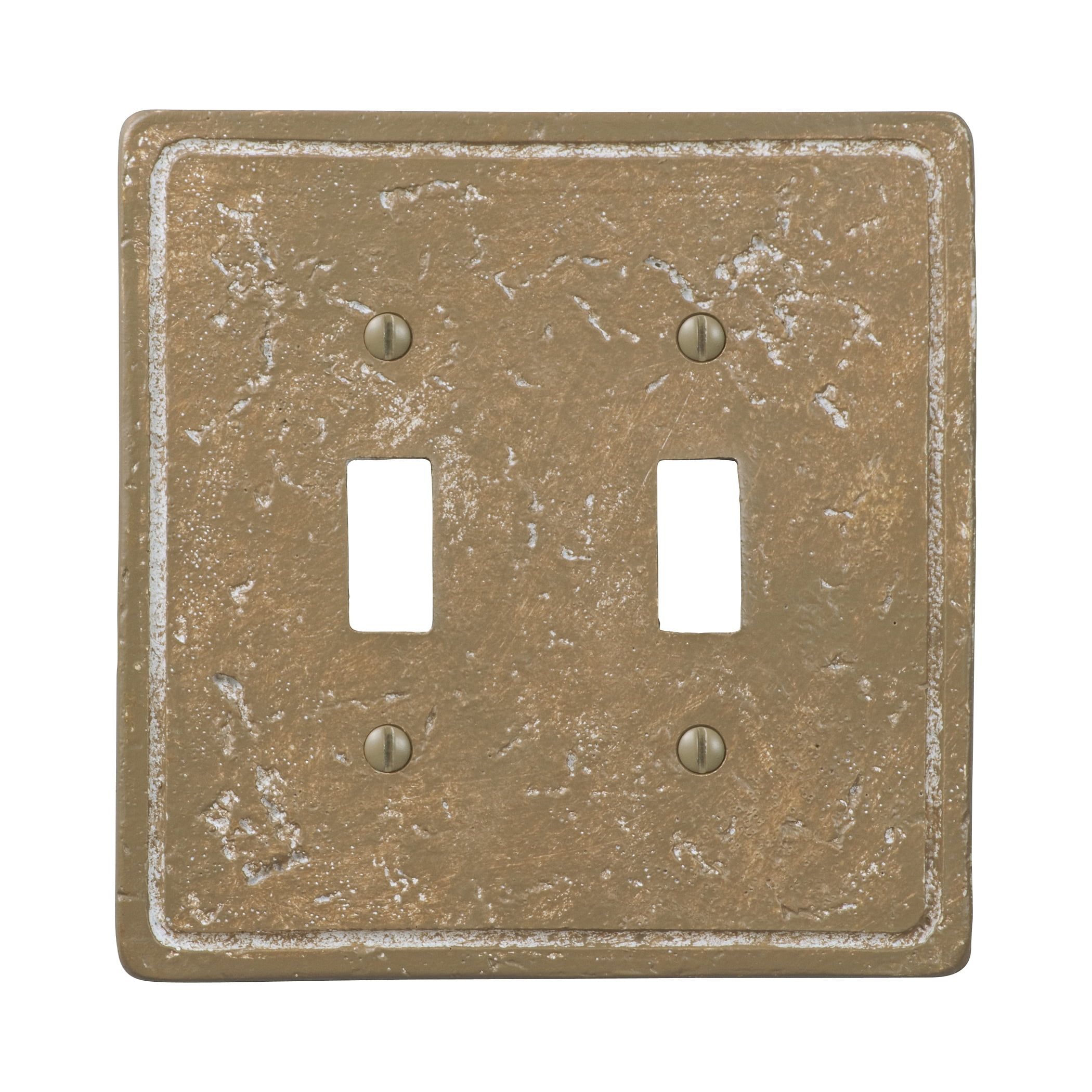 Noce Faux Stone Double Toggle Wallplate