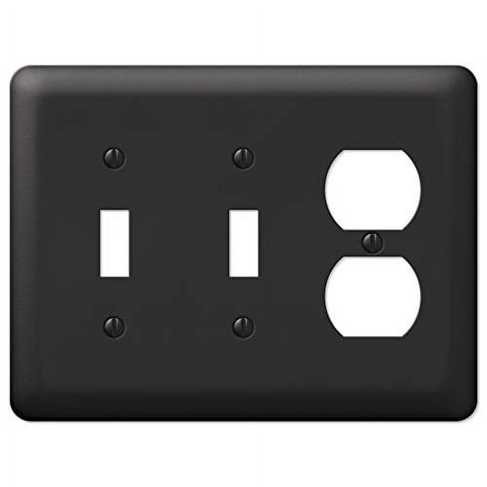 Black Metal 3-Gang Traditional Wall Plate