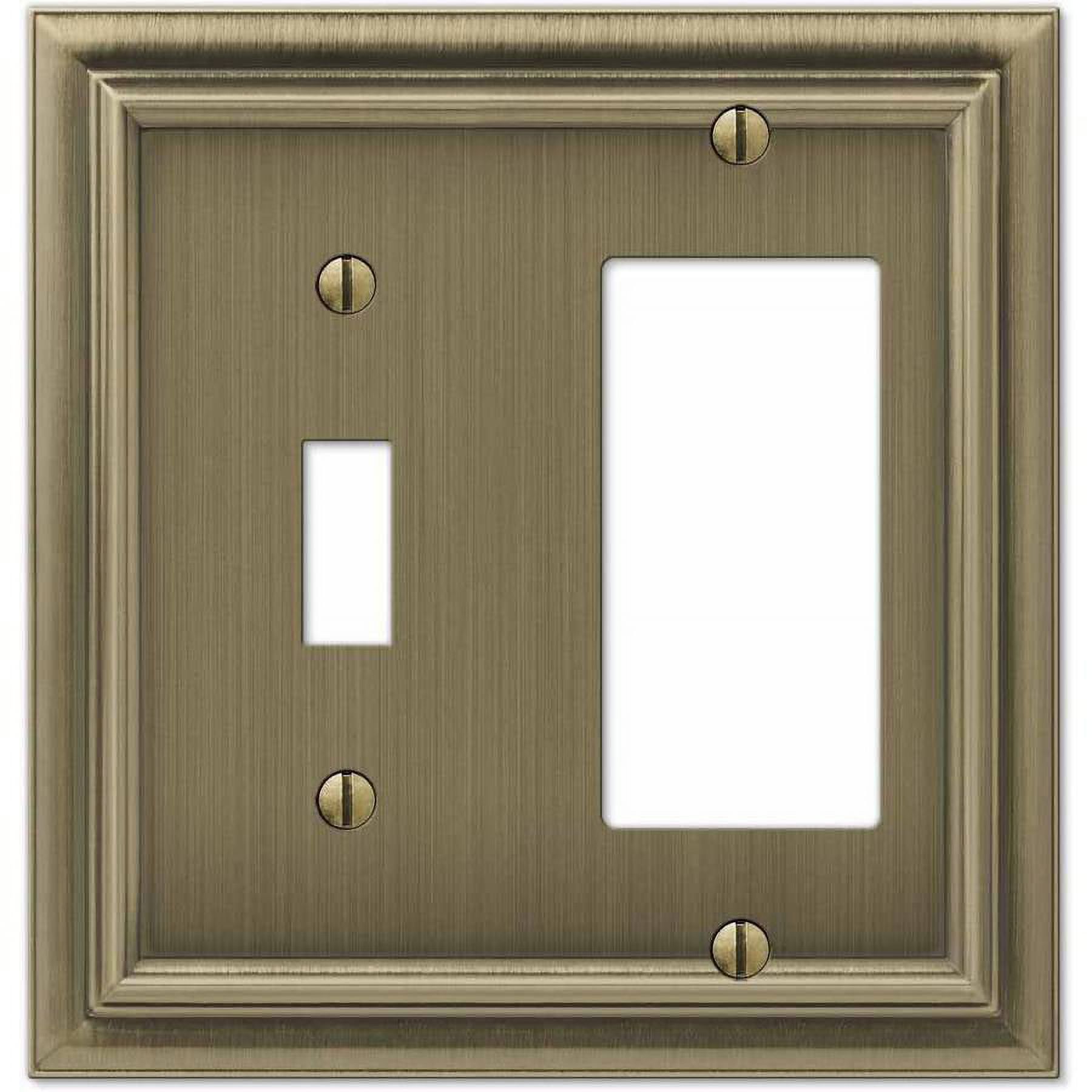 Brushed Brass Single Toggle and Rocker Wall Plate