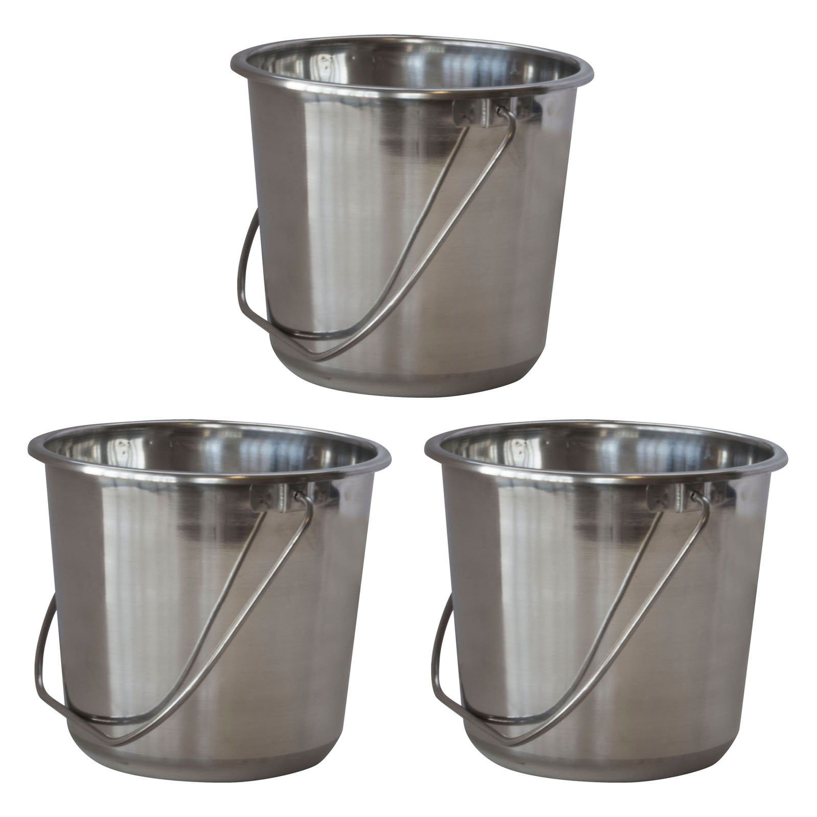 AmeriHome 9" Stainless Steel Round Planter Basket Set