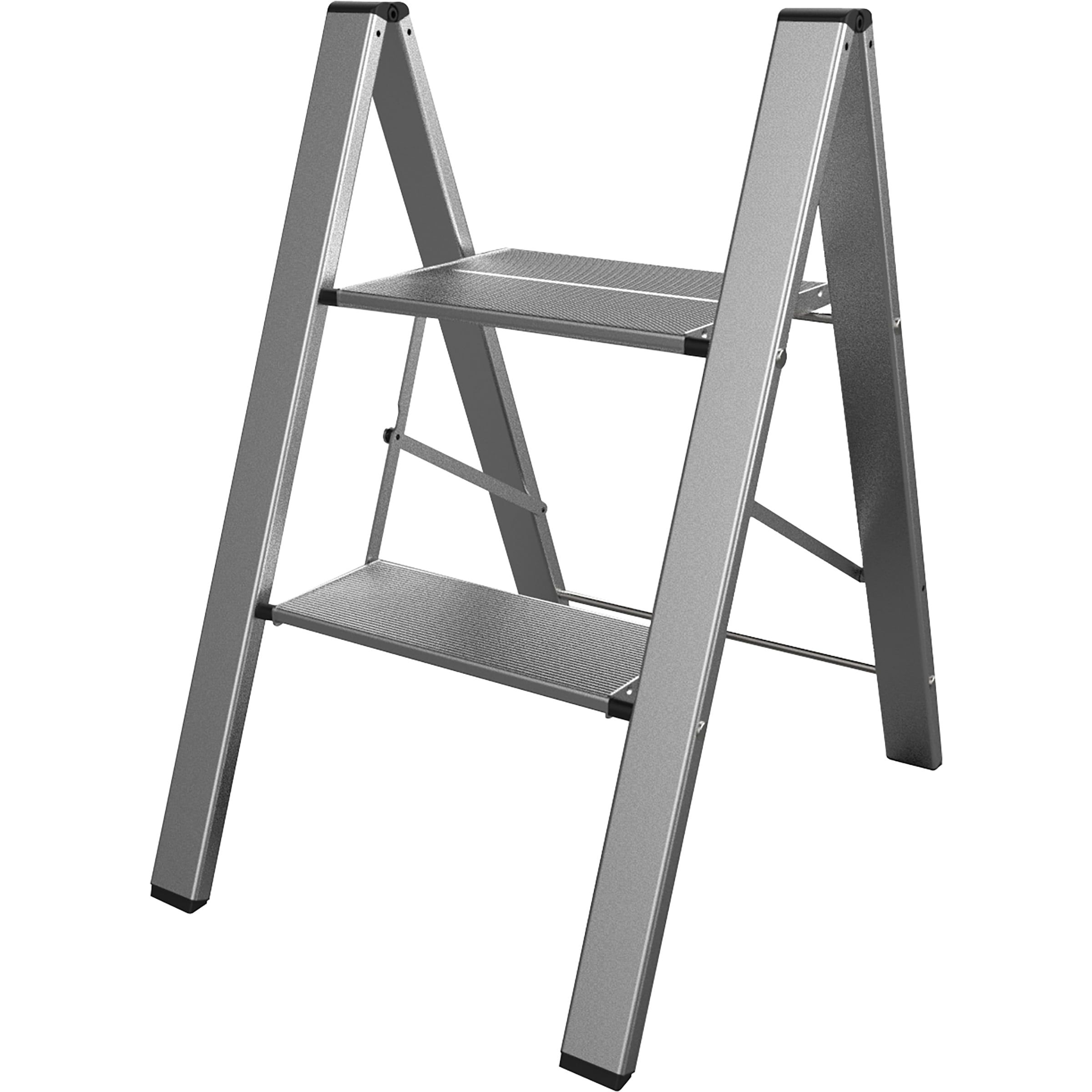 Ultra Slim Aluminum Two Step Folding Utility Ladder