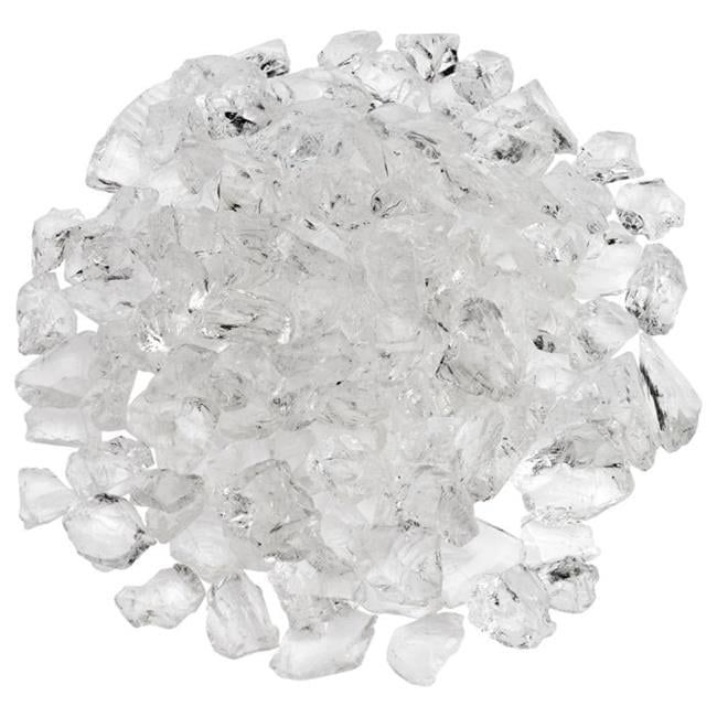 Medium Clear Recycled Glass Fire Pit Filler