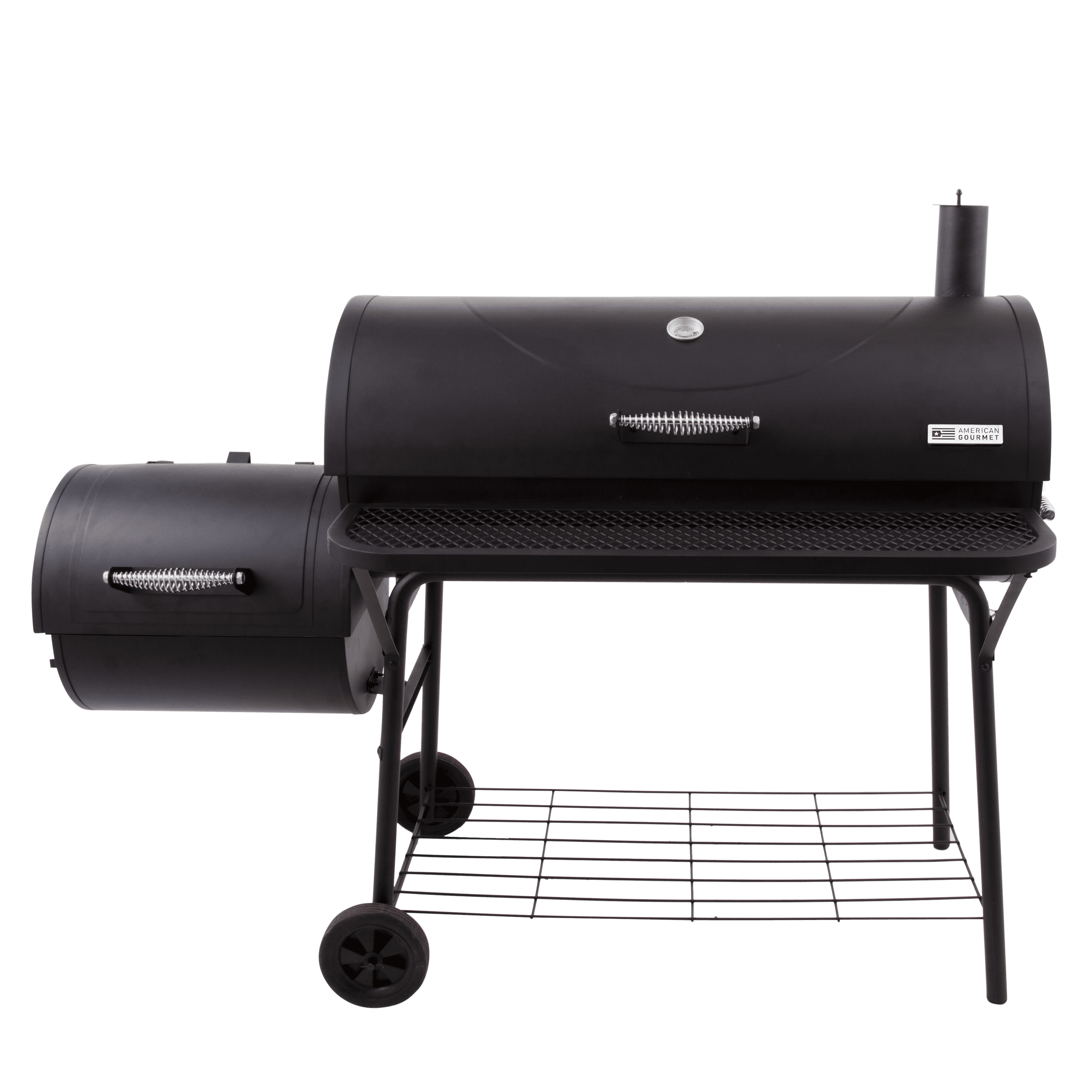 Char-Broil Black Steel Offset Charcoal Smoker and Grill