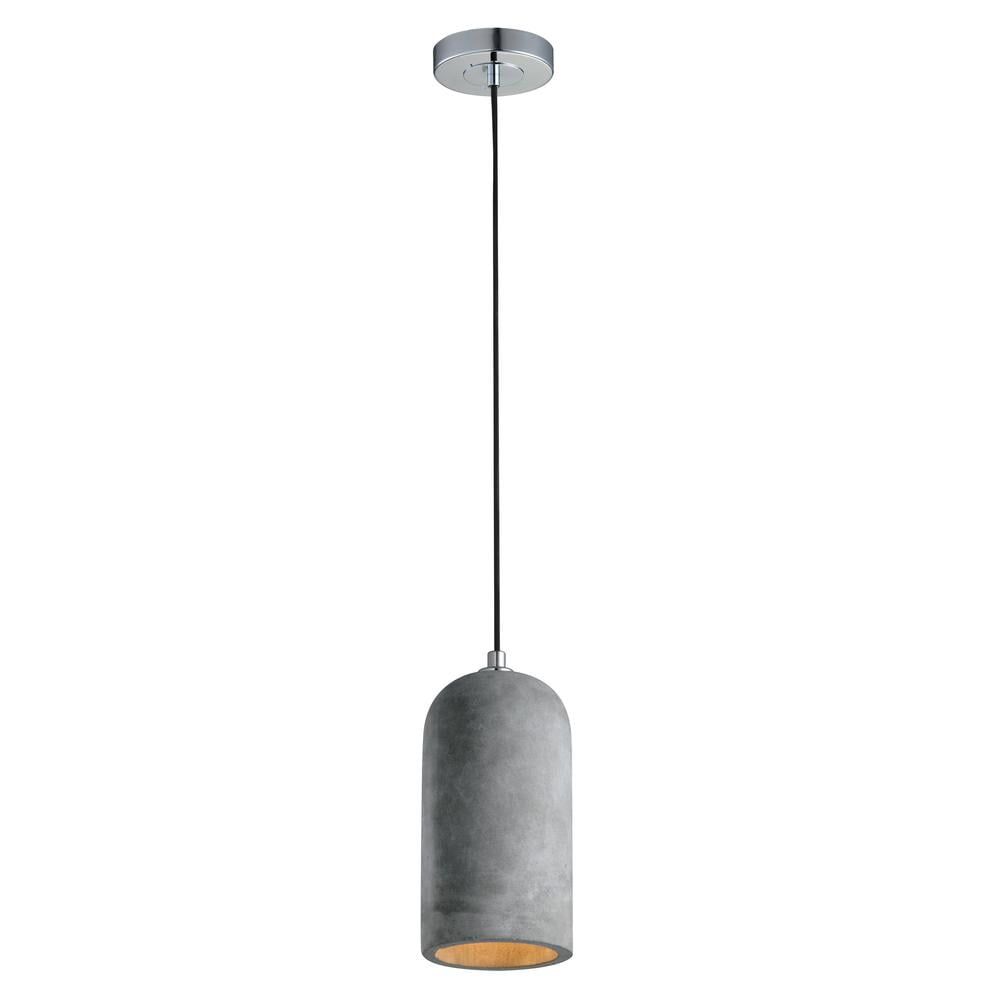 Gray Concrete Farmhouse Pendant Light with Cord