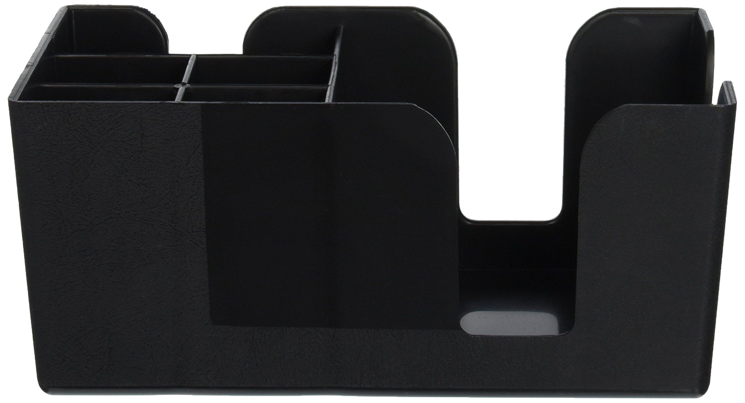 Black Plastic Rectangular Bar Organizer with 6 Compartments