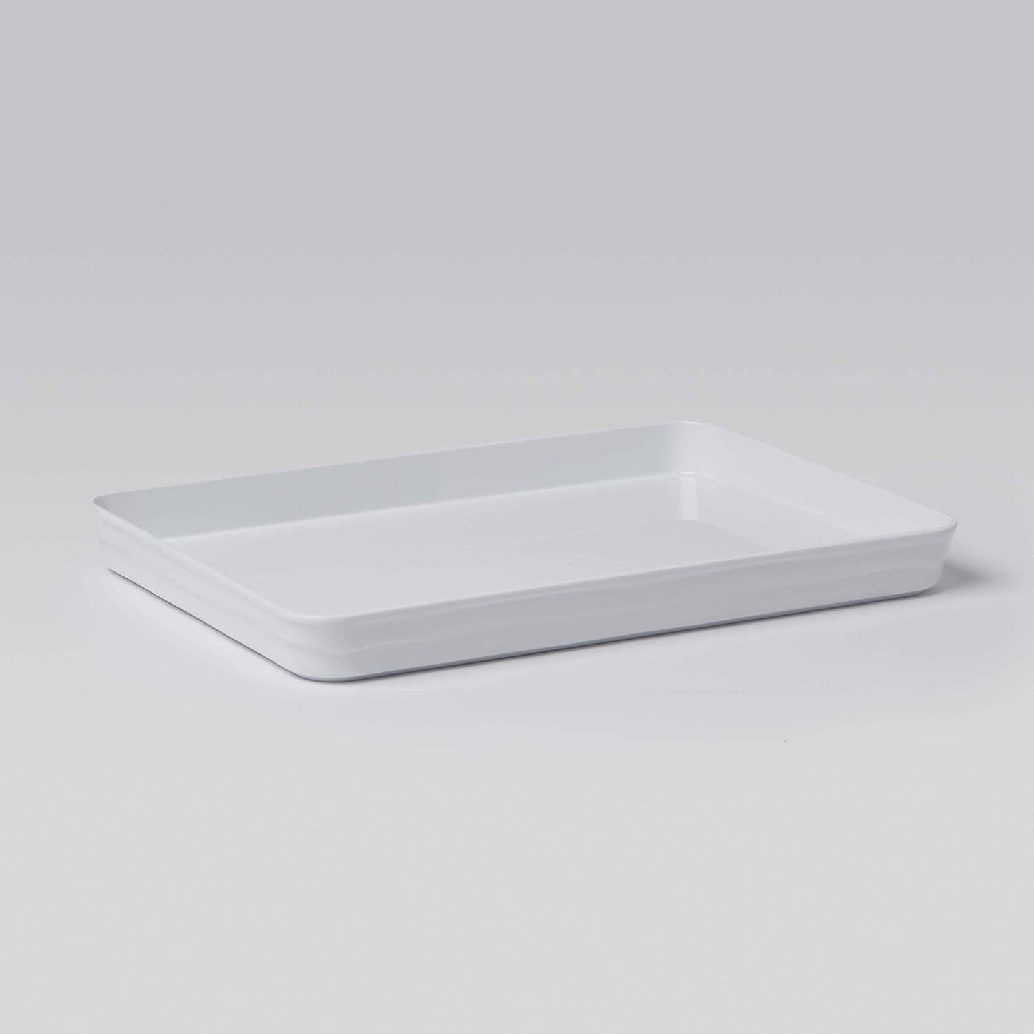 White Rectangular ABS Plastic Serving Tray 11" x 8"