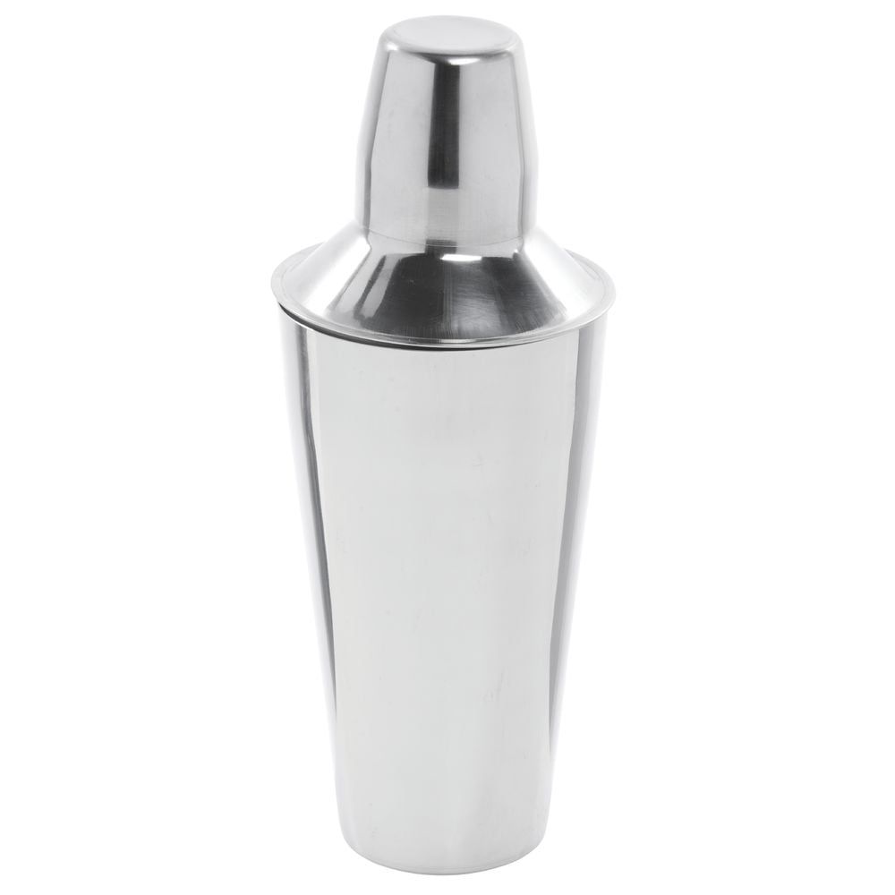 Silver Stainless Steel 28 oz. Round Cocktail Shaker