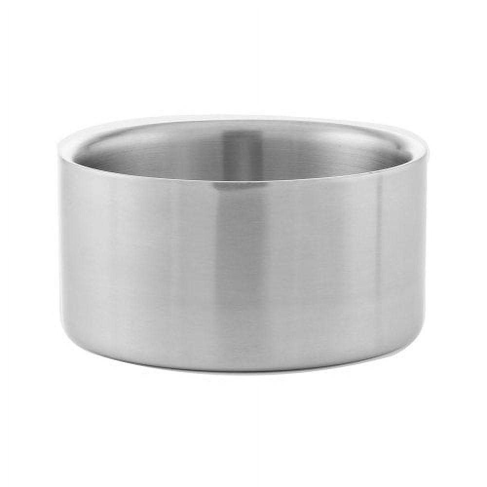 6" Silver Stainless Steel Double-Wall Insulated Bowl