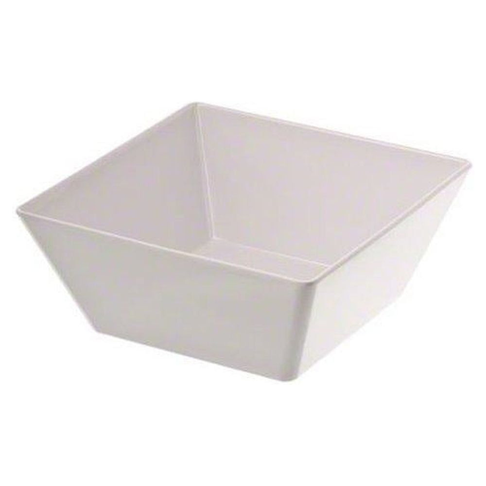 White Melamine 9.5" Square Dessert Bowl