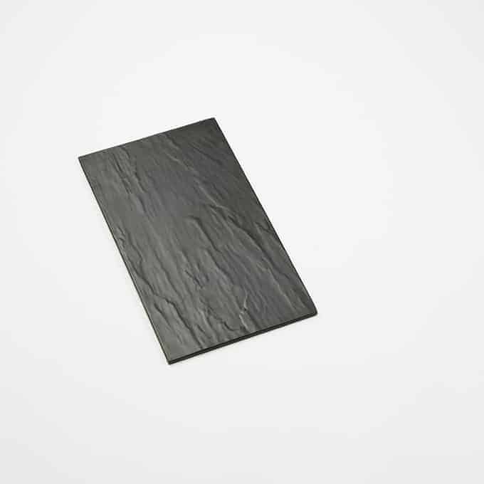 Black Rectangular Faux Slate Melamine Platter