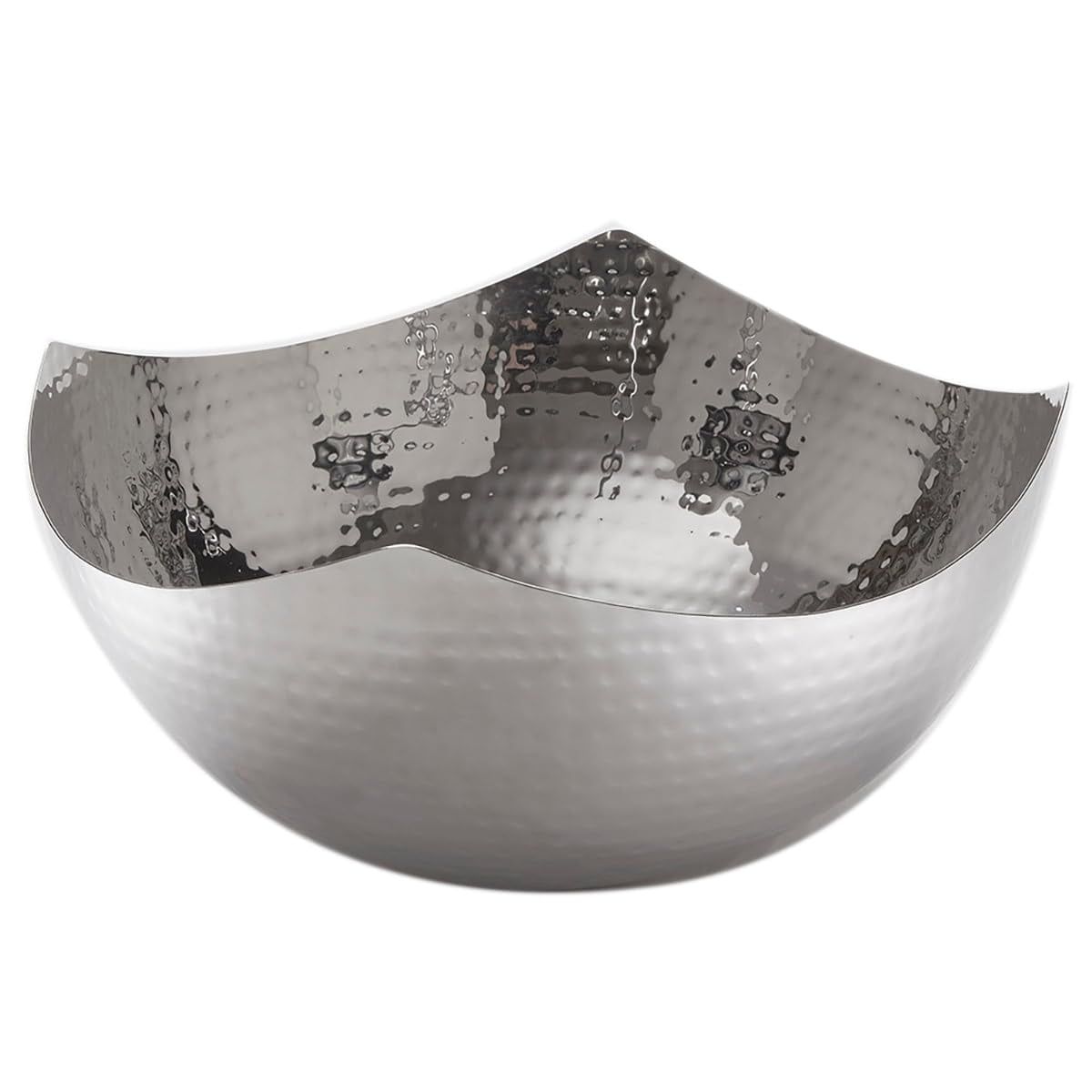 Hammered Stainless Steel 4-Quart Squound Serving Bowl