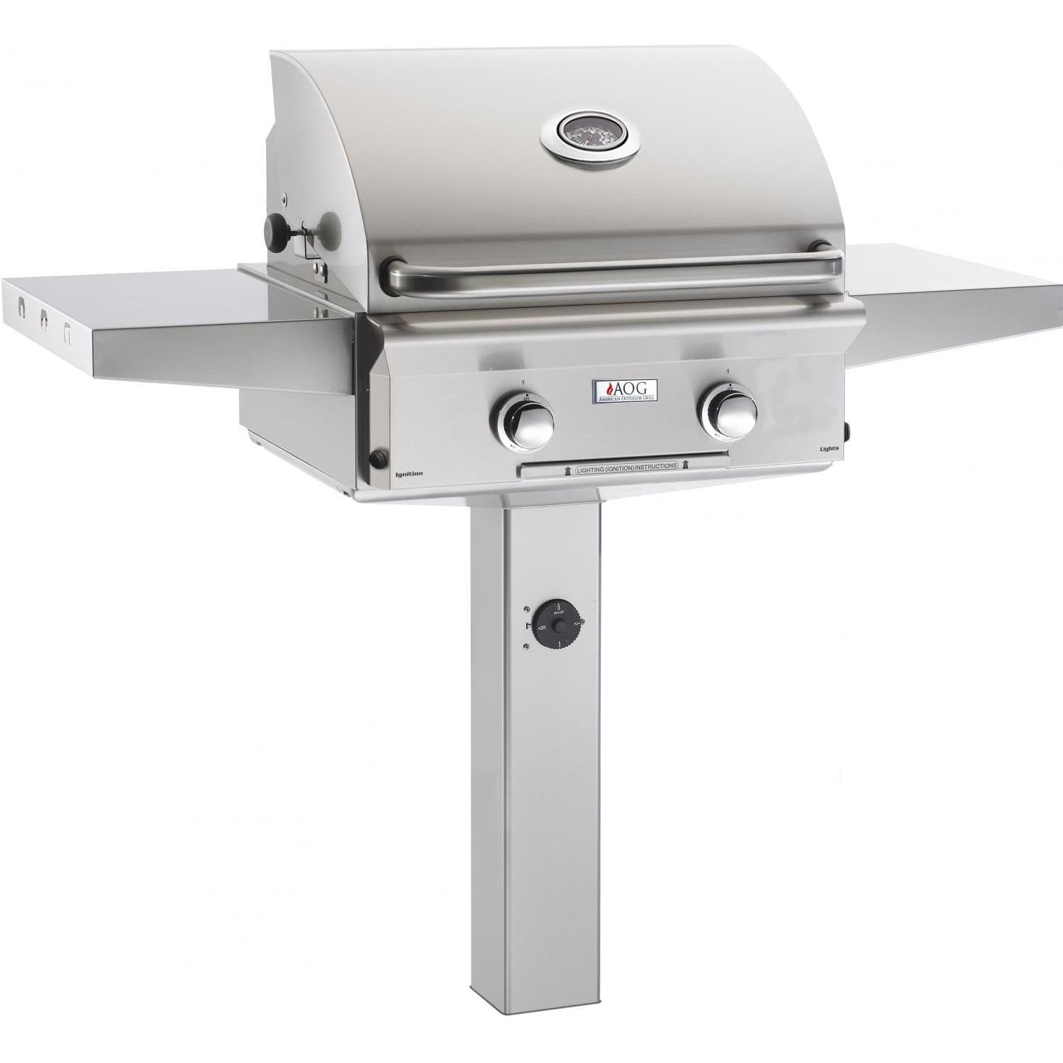 24-Inch Stainless Steel Natural Gas Grill with Side Burner