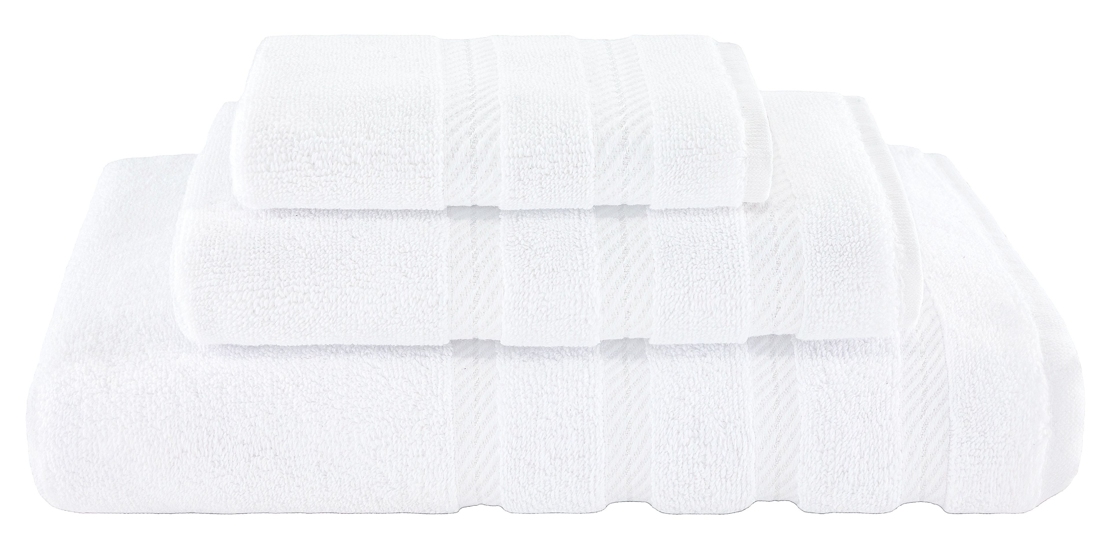 White Organic Turkish Cotton 3-Piece Towel Set