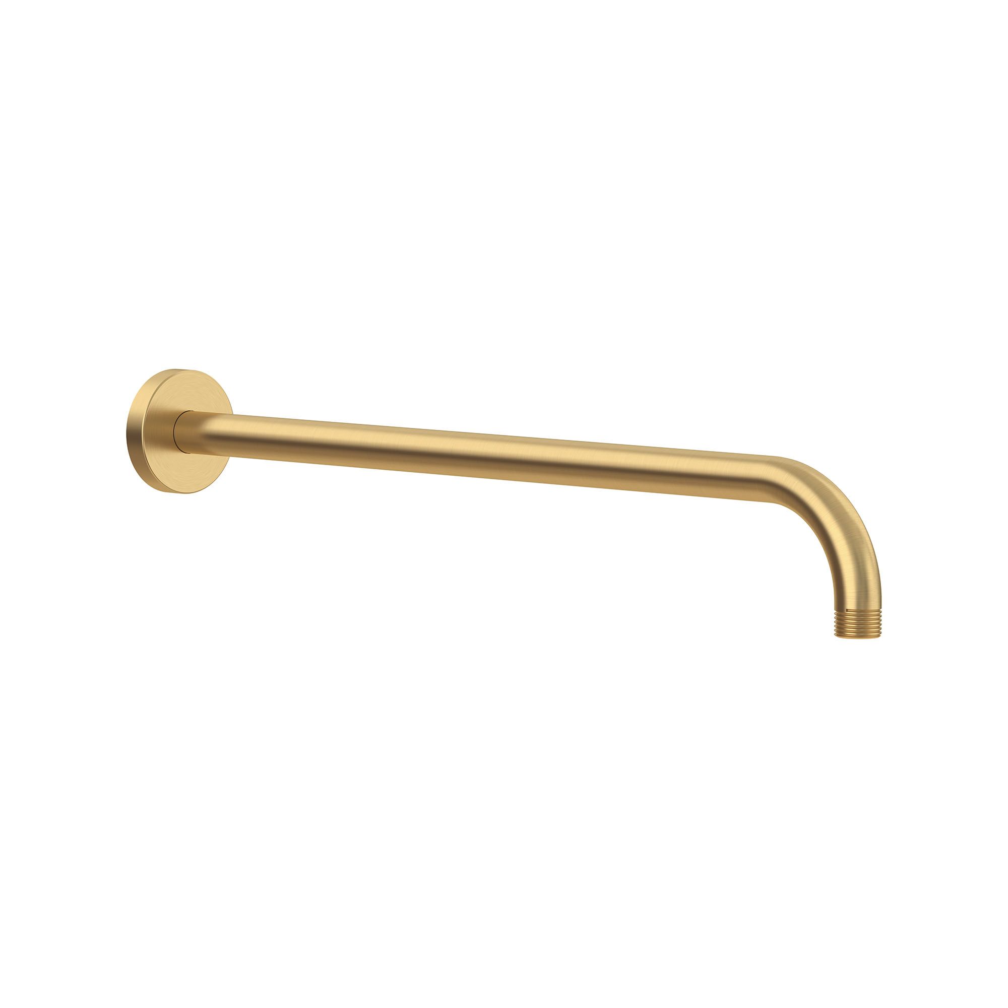 18-Inch Brushed Gold Wall-Mount Metal Shower Arm