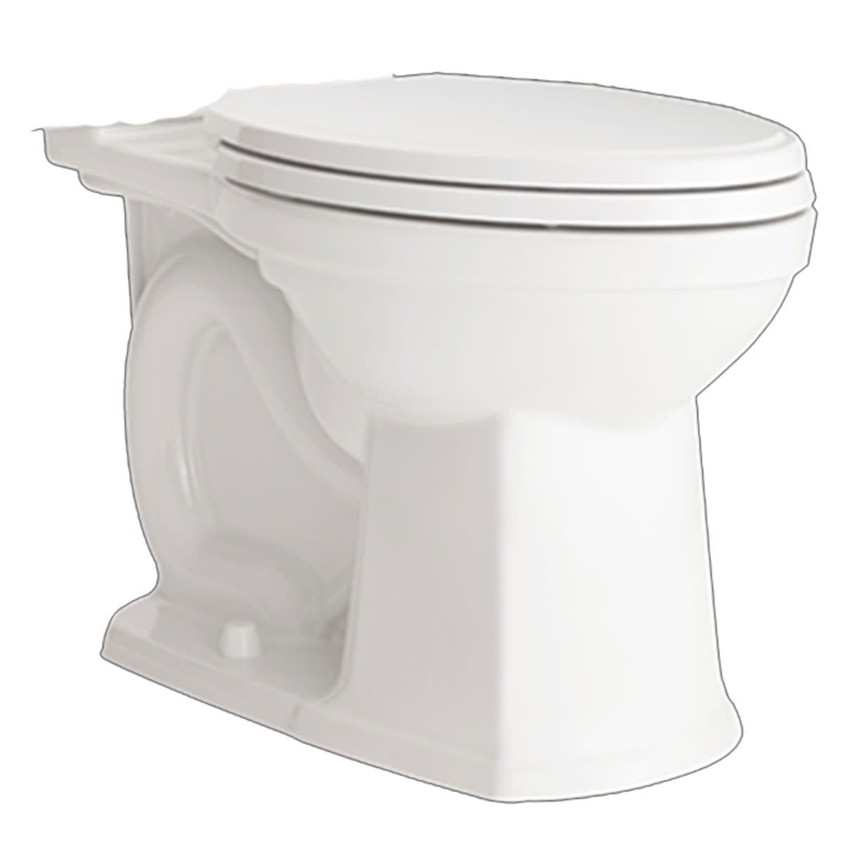 White Porcelain Elongated Toilet Bowl with VorMax Flush