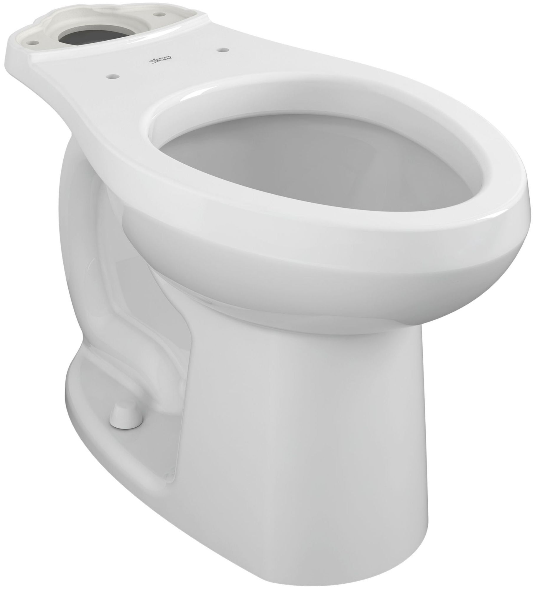 White Vitreous China Elongated Chair Height Toilet Bowl