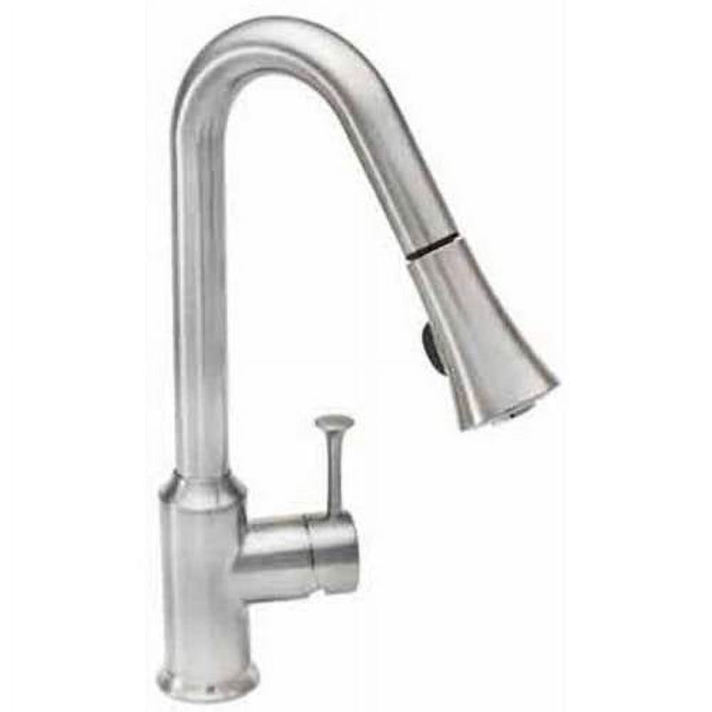 Chrome Modern Pull-Down Kitchen Faucet with Lever Handle