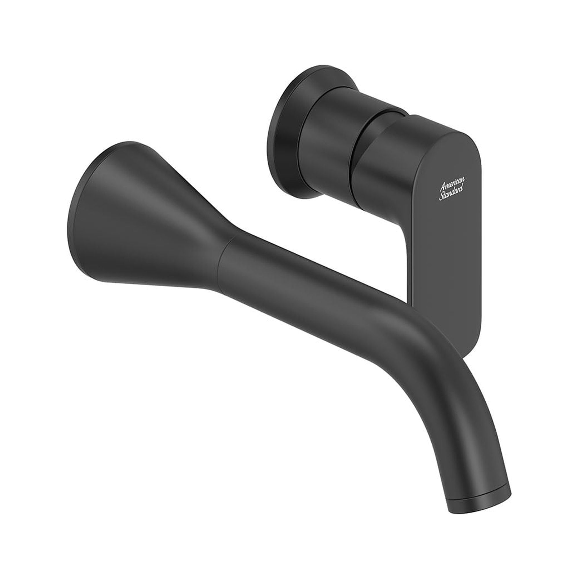 Matte Black Metal Wall-Mount Bathroom Faucet