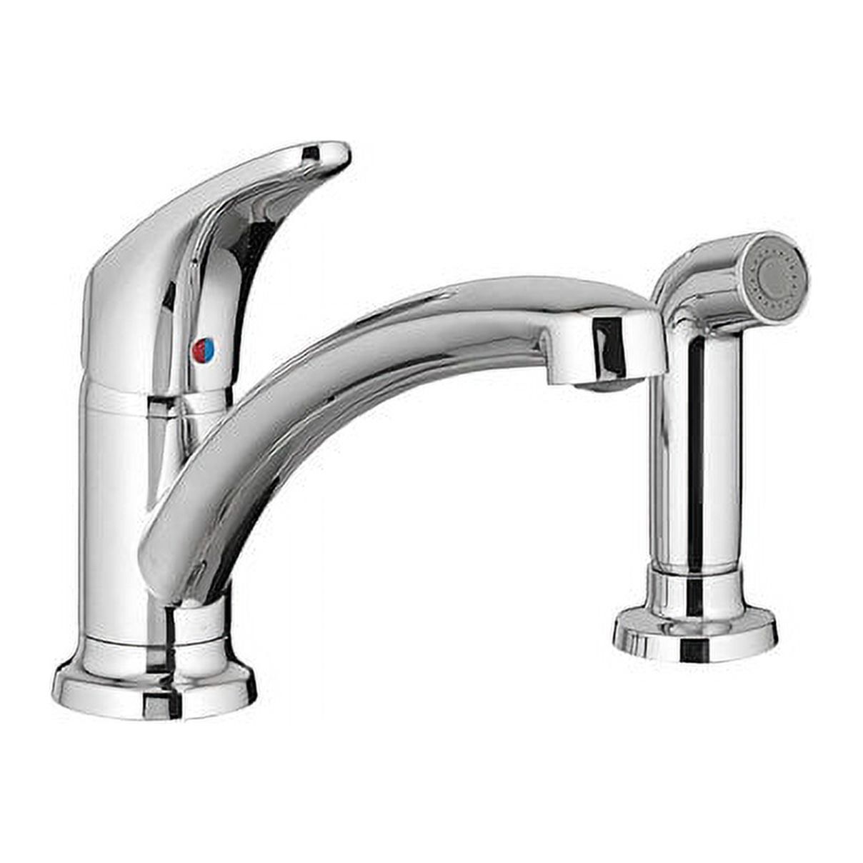 Polished Chrome Single-Handle Kitchen Faucet with Side Spray