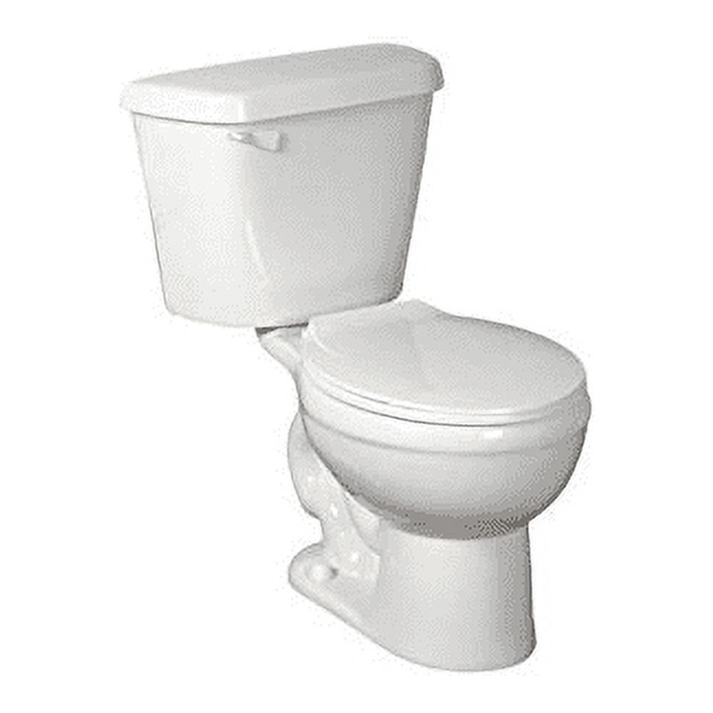 White Round Two-Piece High Efficiency Toilet