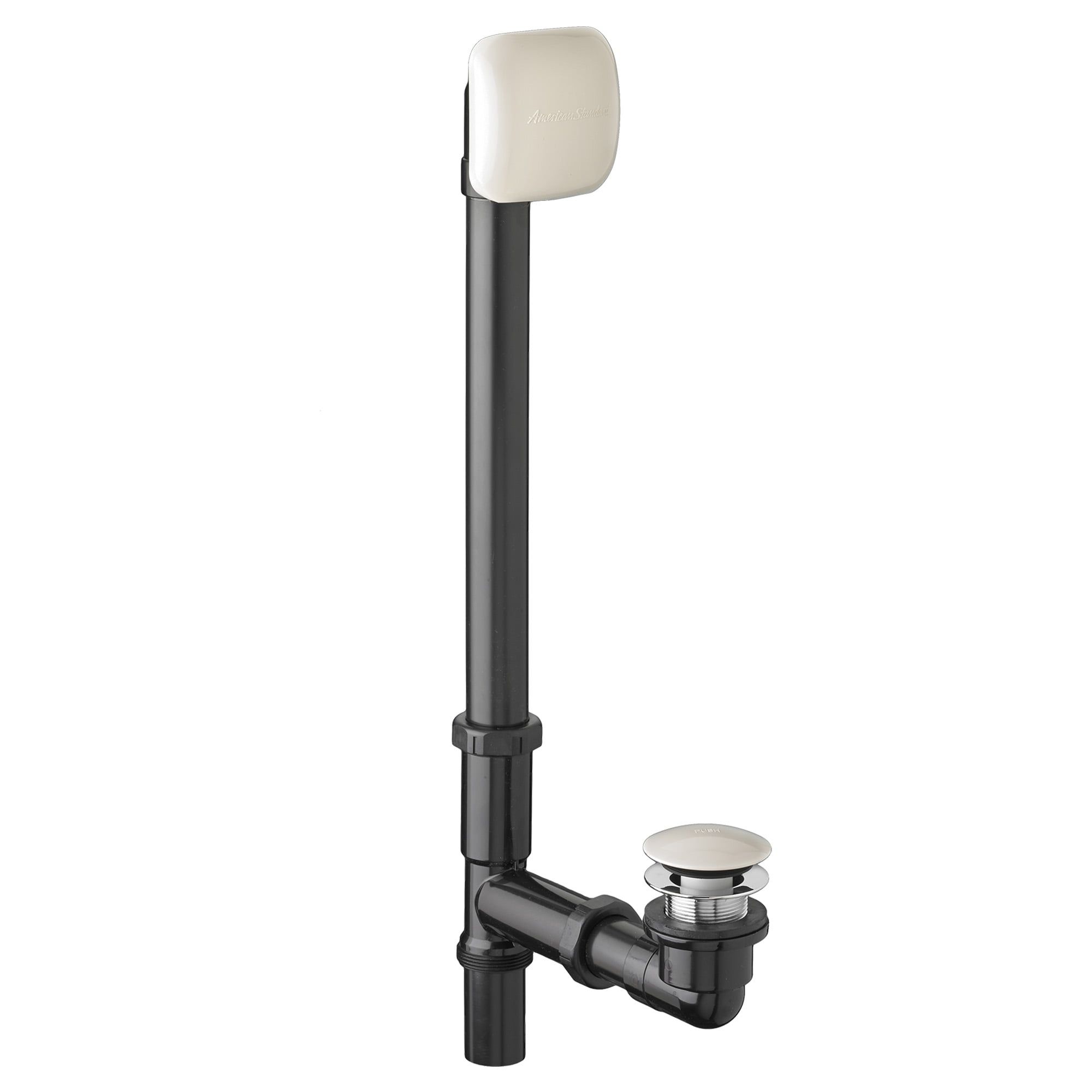 Satin Nickel Rust Resistant Round Tub Drain with Overflow