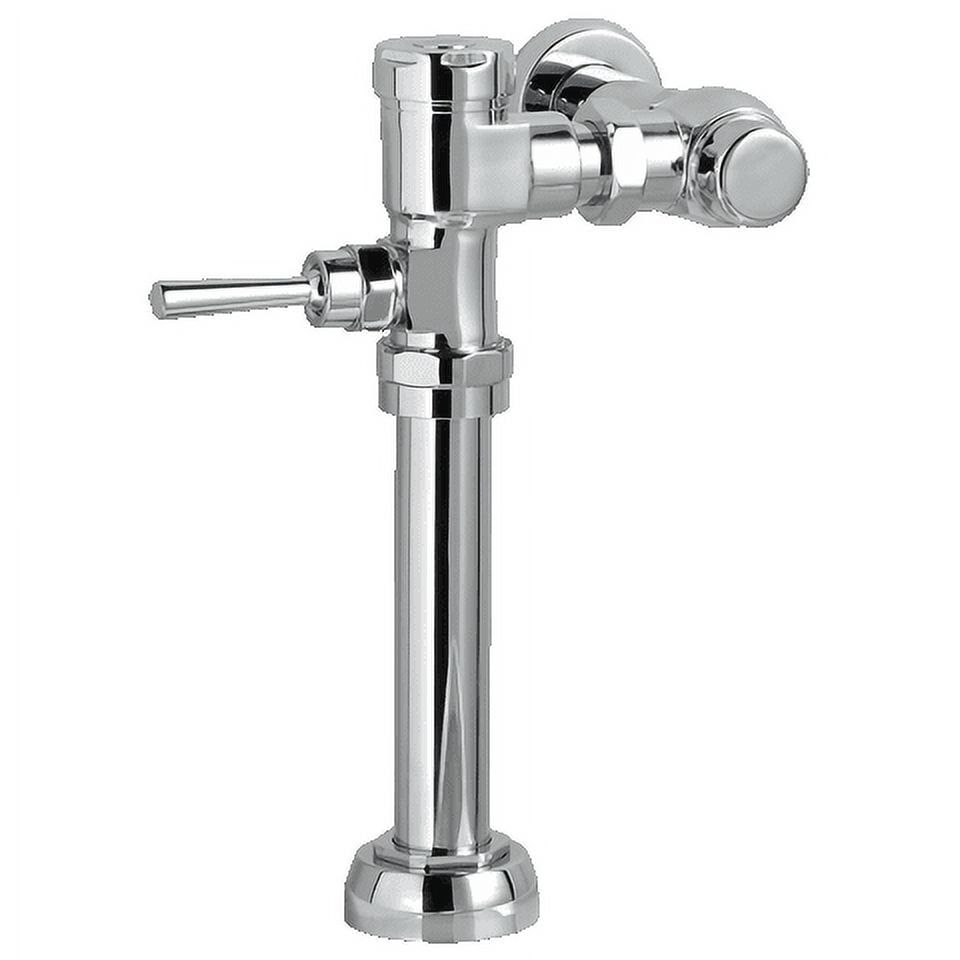 Polished Chrome Manual Toilet Flush Valve with Brass Piston