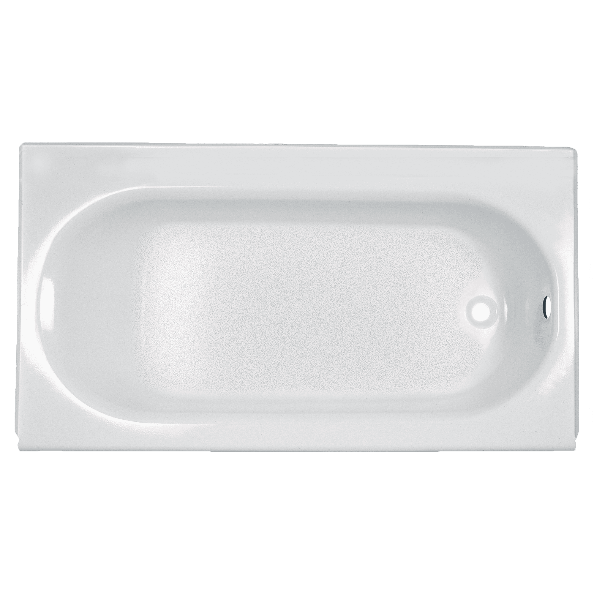 White 61'' Cast Iron Alcove Bathtub with Left Drain