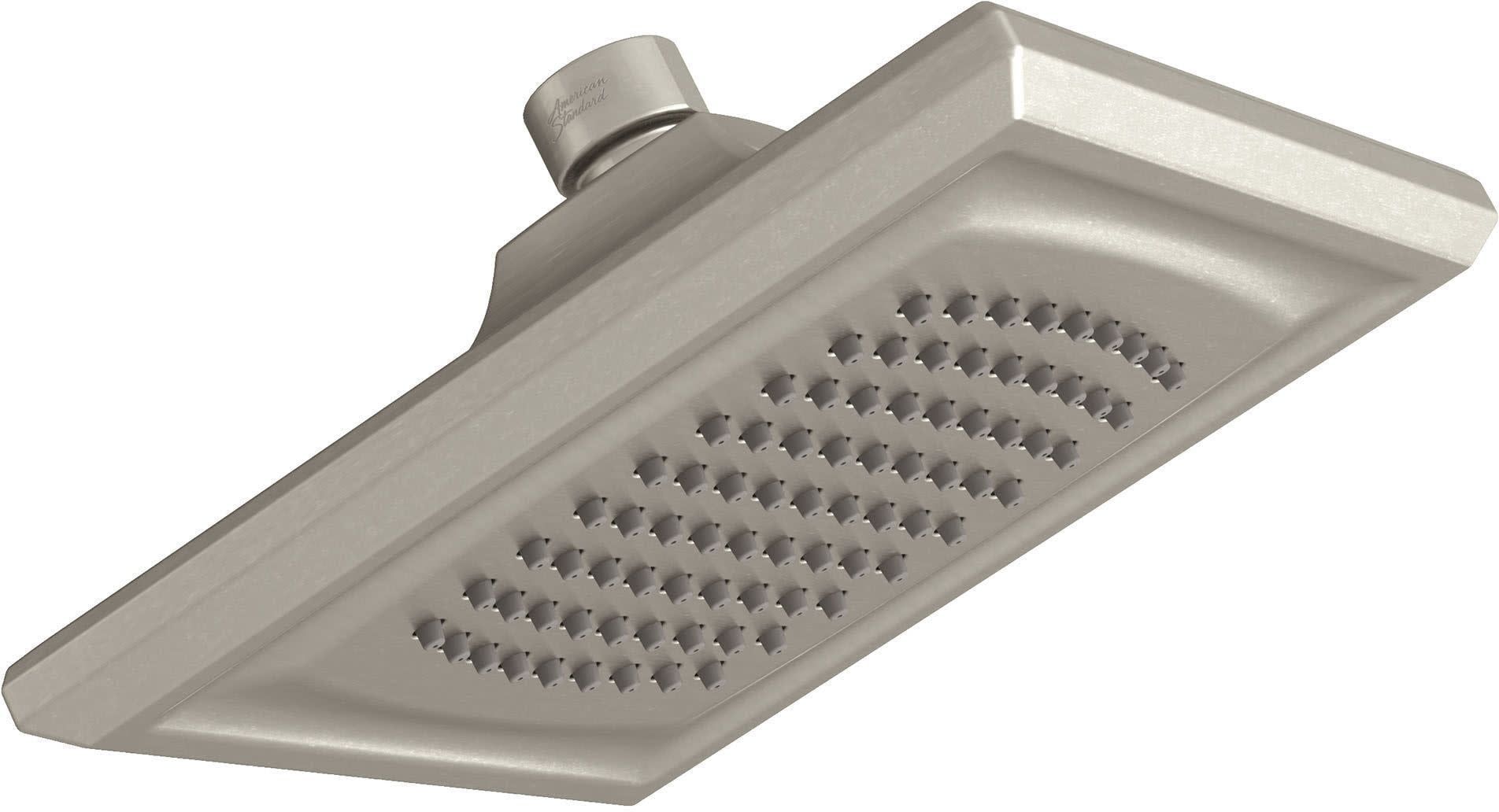 Brushed Nickel 6-Inch Wall Mounted Rain Showerhead