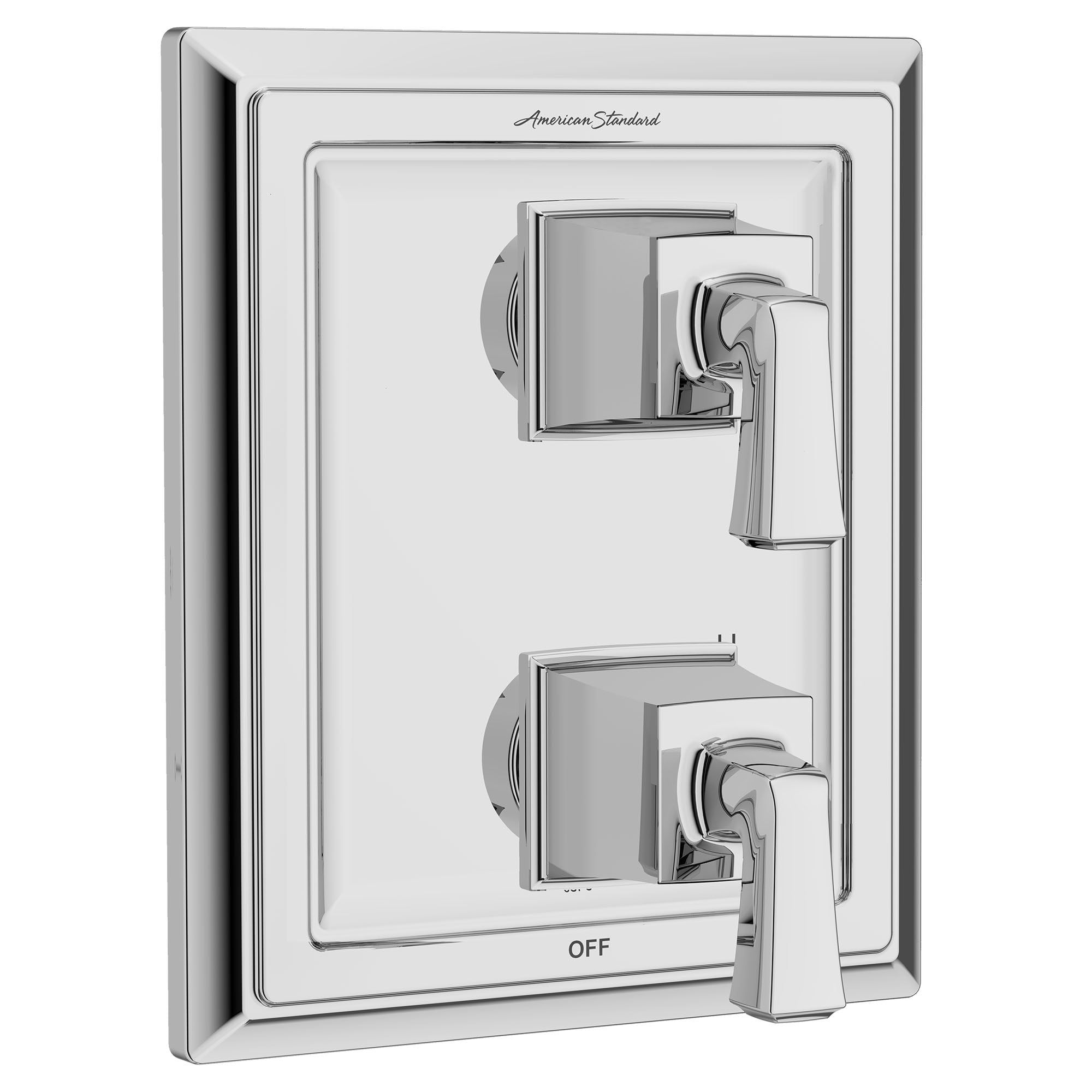 Polished Chrome 2-Handle Wall Mount Shower Diverter Trim