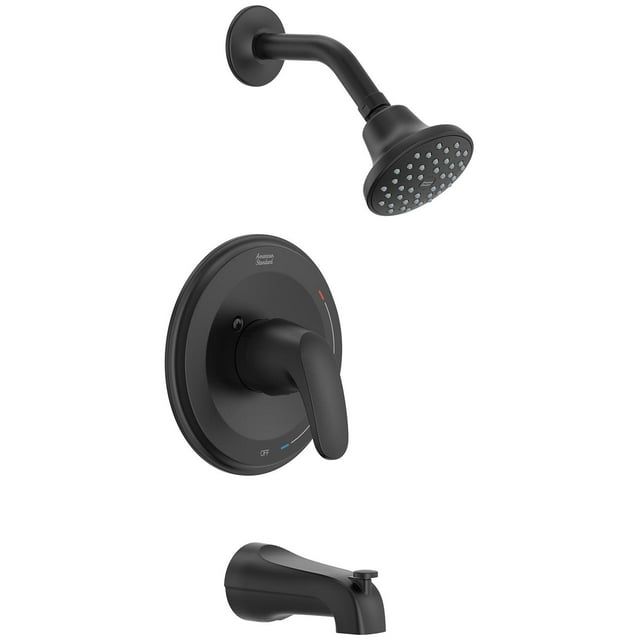 Matte Black Metal Wall Mounted Shower and Tub Kit