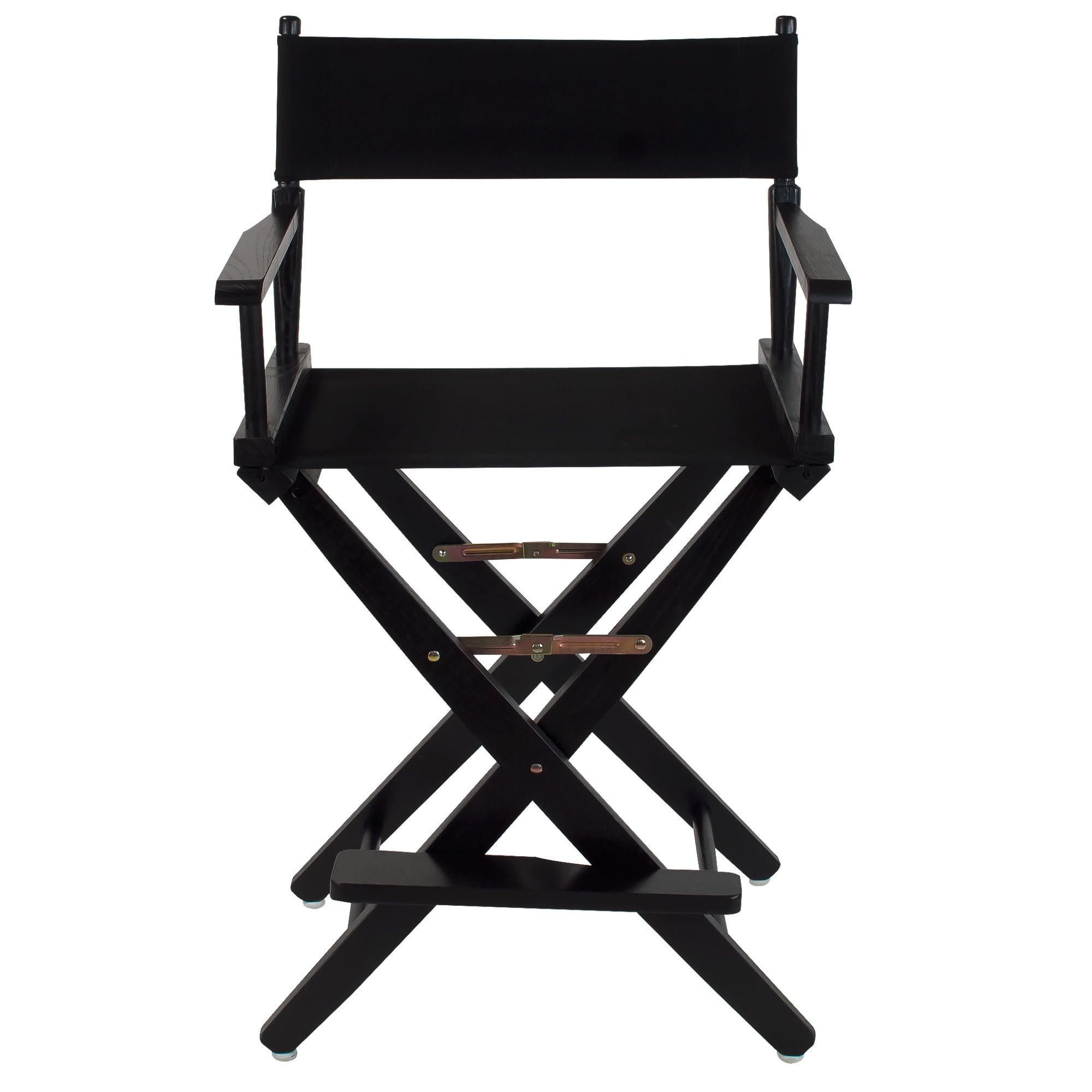 Black Hardwood Foldable Directors Chair with Arms