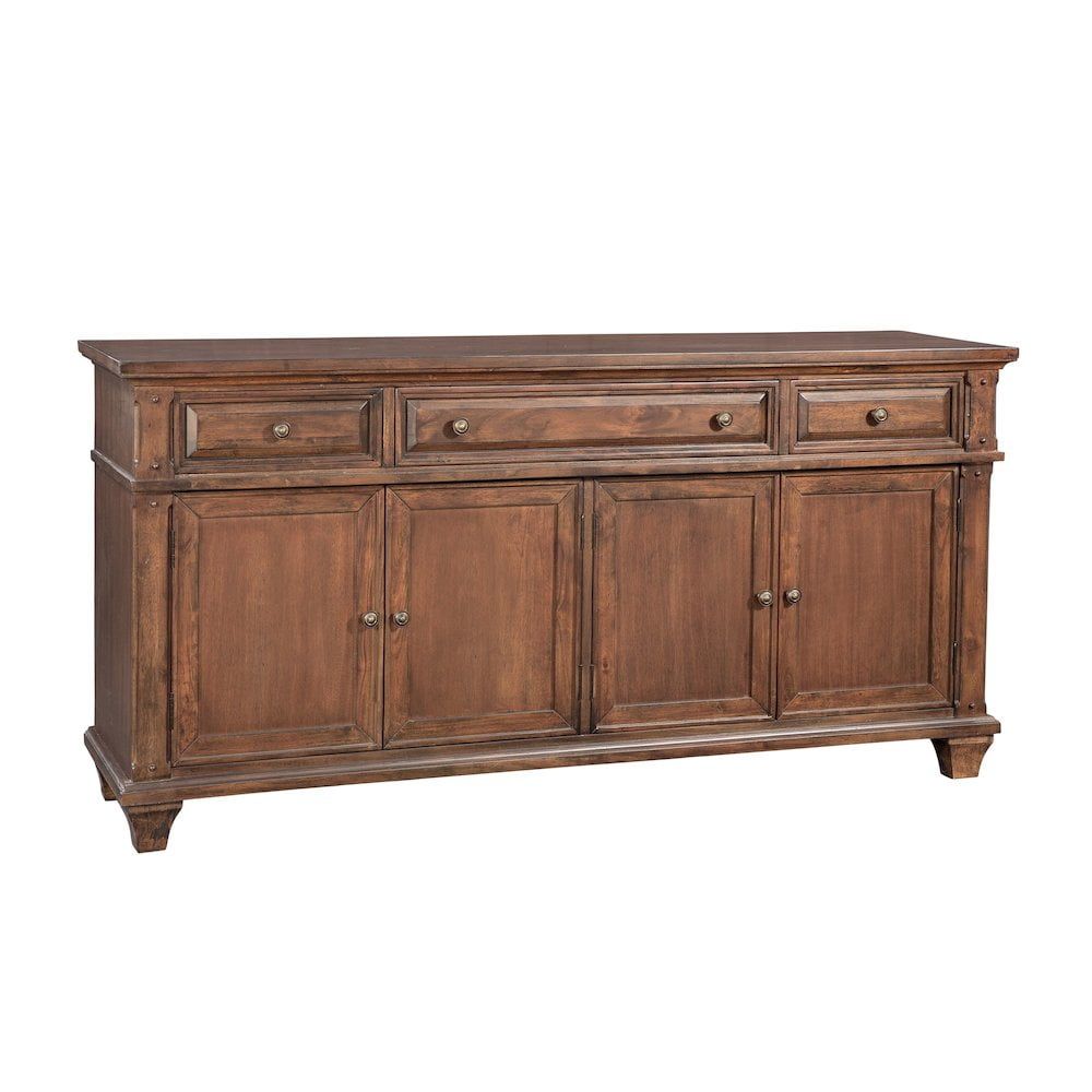 Sedona 72-inch Brown Hardwood TV Console with Cabinets