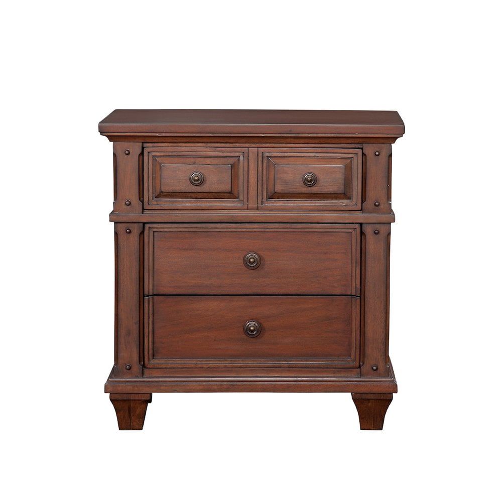 Sedona Transitional Brown 3-Drawer Hardwood Nightstand