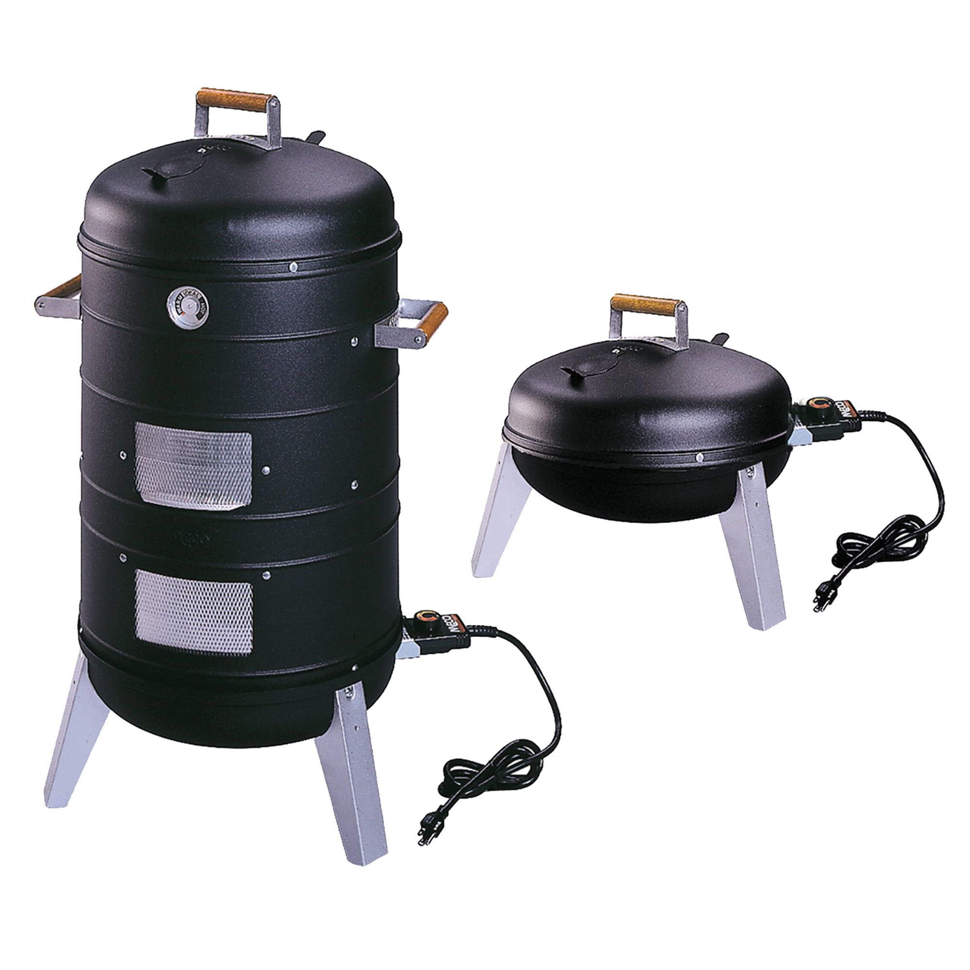 Americana Black Electric Water Smoker and Grill Combo