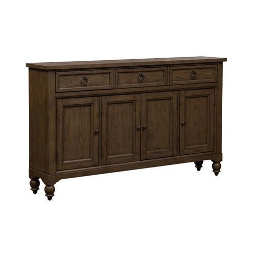 Americana Farmhouse Dusty Taupe Hall Buffet with Adjustable Shelf