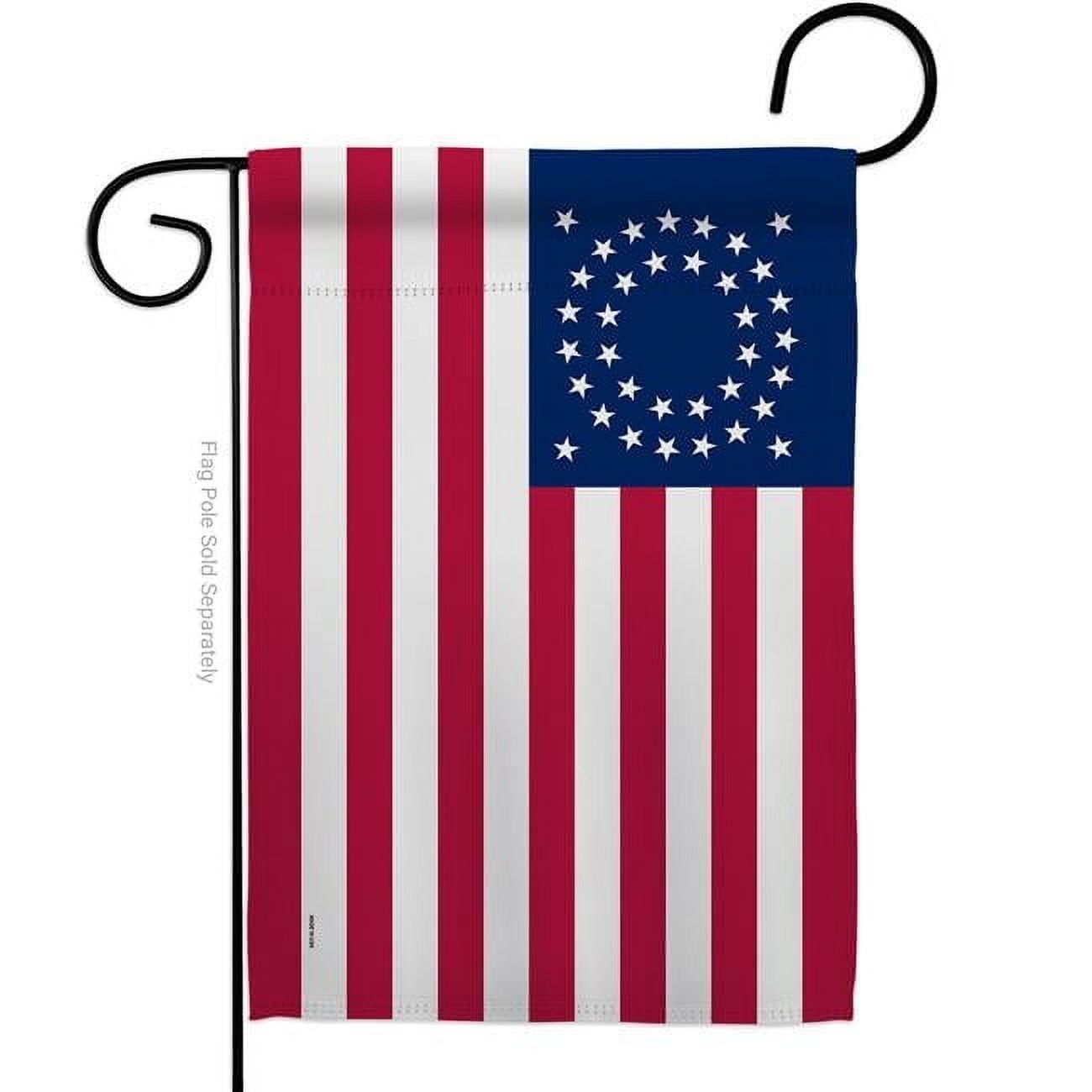 Patriotic Red, White, and Blue Double-Sided Garden Flag