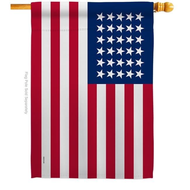 Patriotic 28x40 Inch Double-Sided American Flag Banner