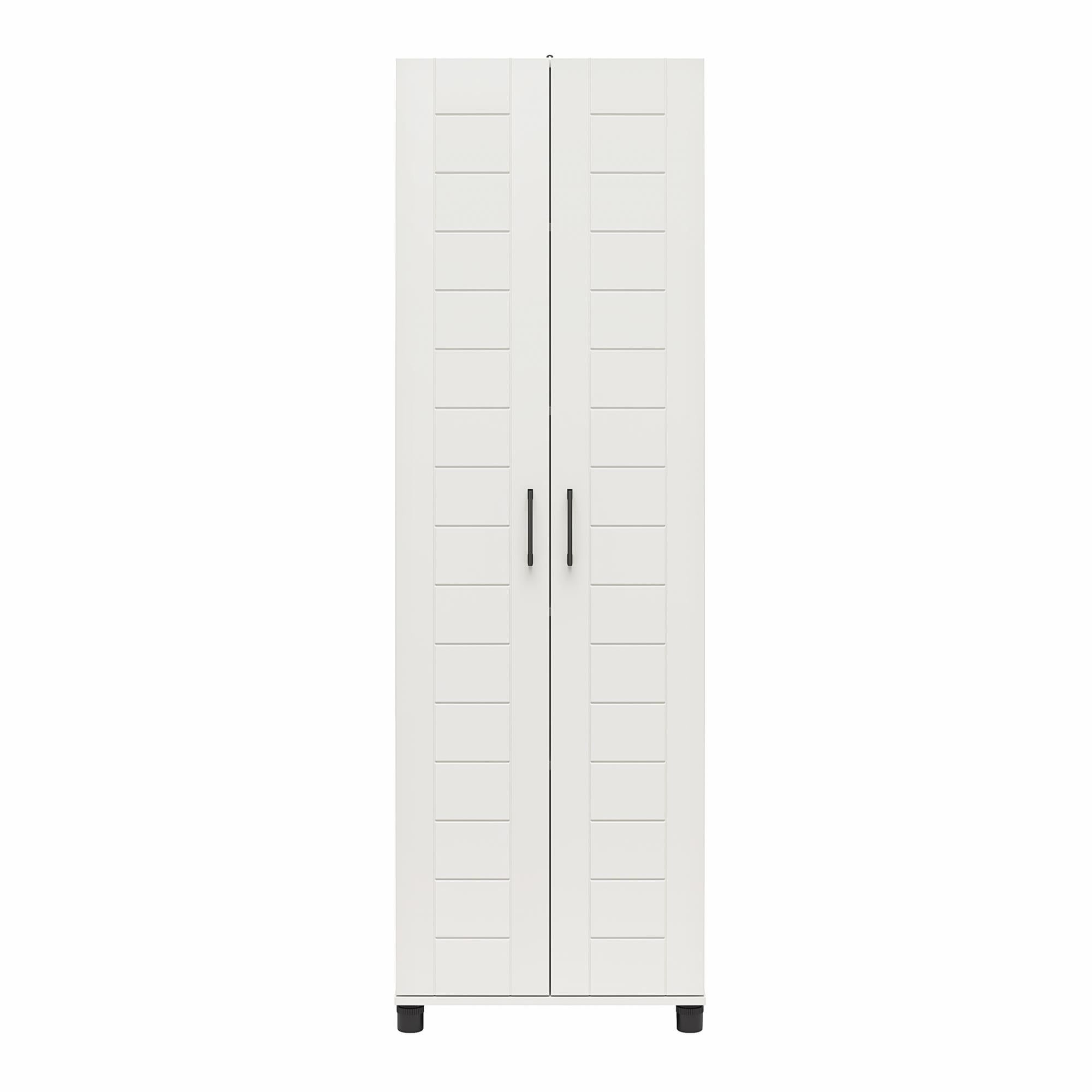 Loxley 24" White Shiplap Freestanding Cabinet with Adjustable Shelves