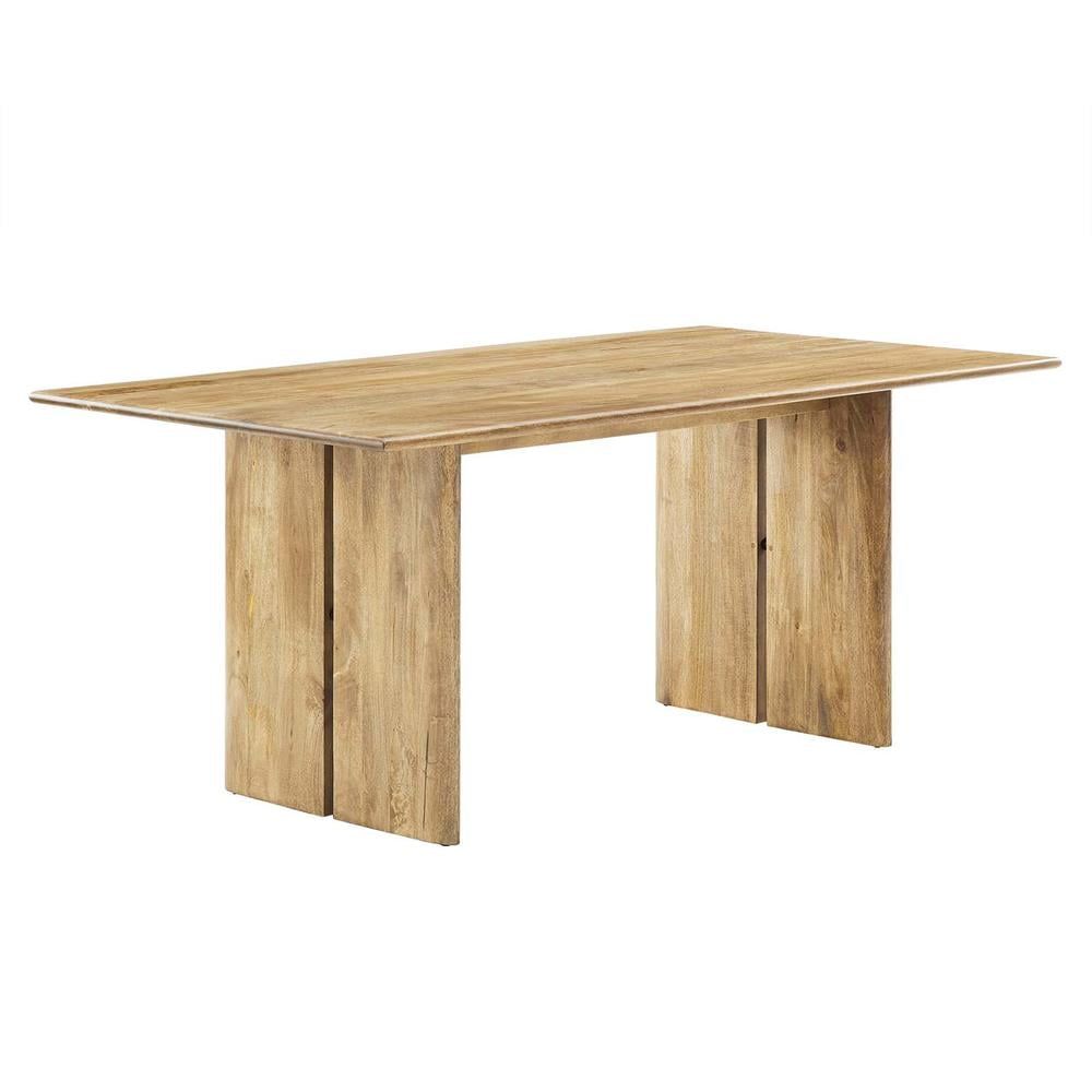 Amistad 72" Oak Solid Wood Modern Farmhouse Dining Table