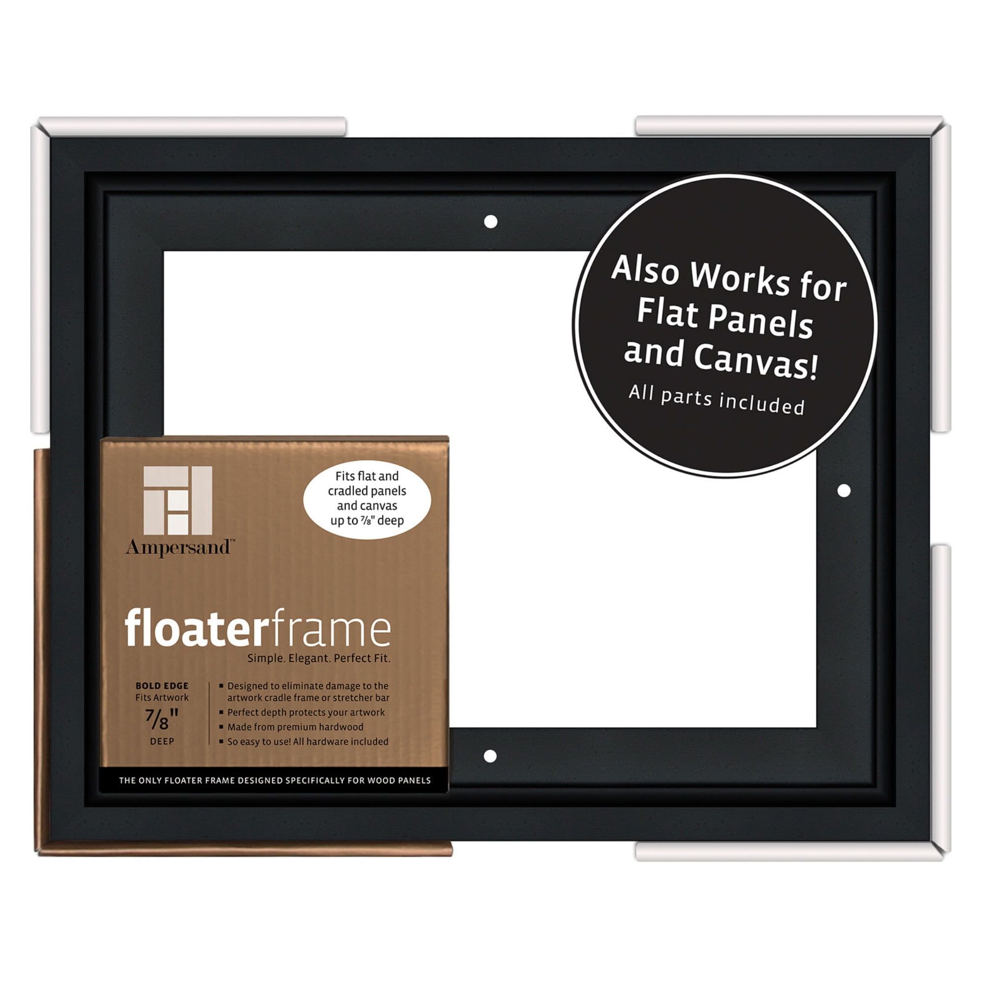 Classic Black Wood Floating Wall Frame 8" x 10"