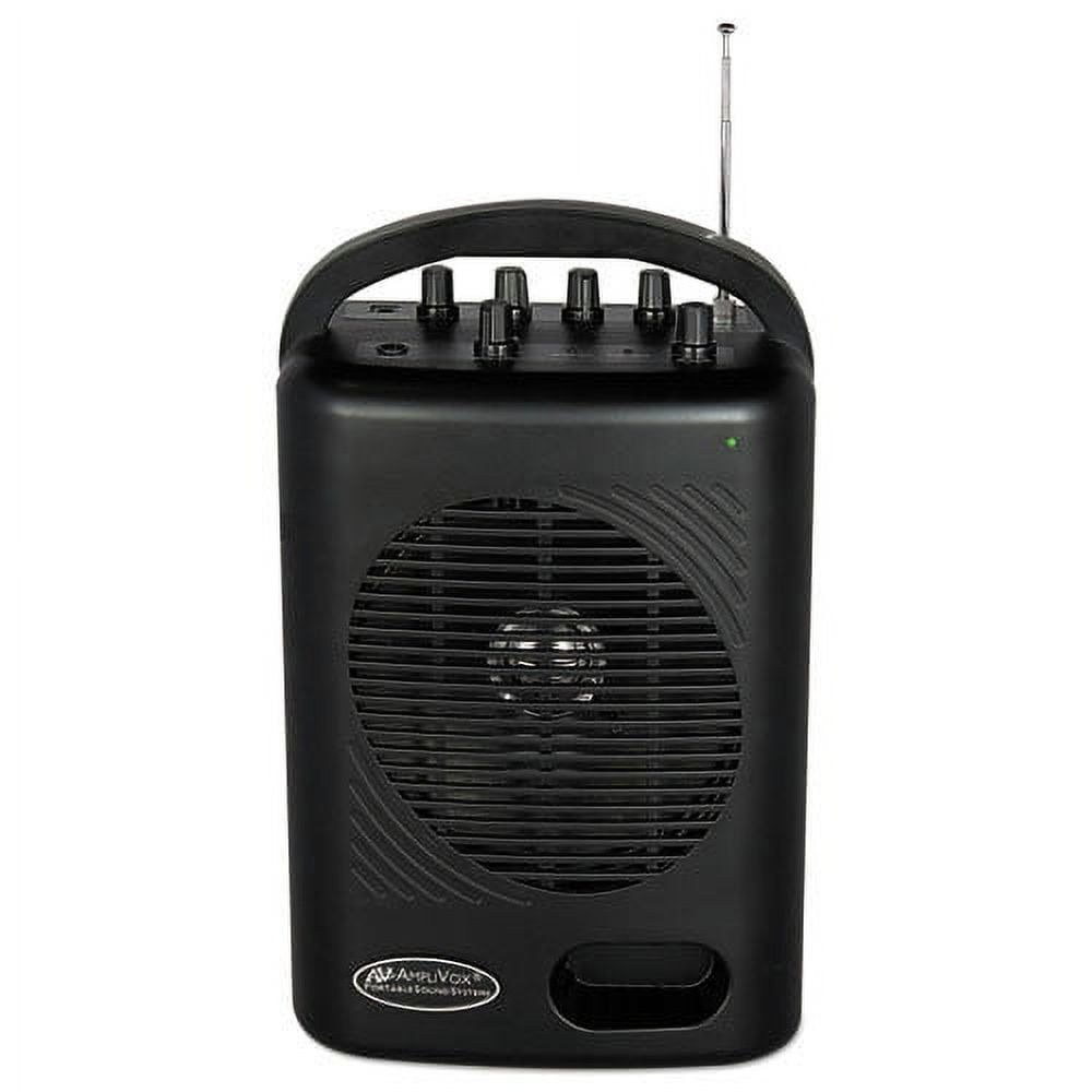 Black Portable 50W PA System with Wireless Microphone