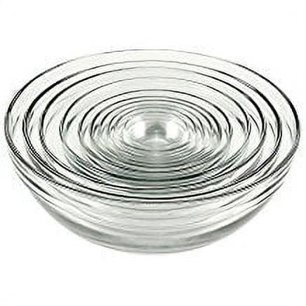 Clear Glass 10-Piece Nesting Mixing Bowl Set