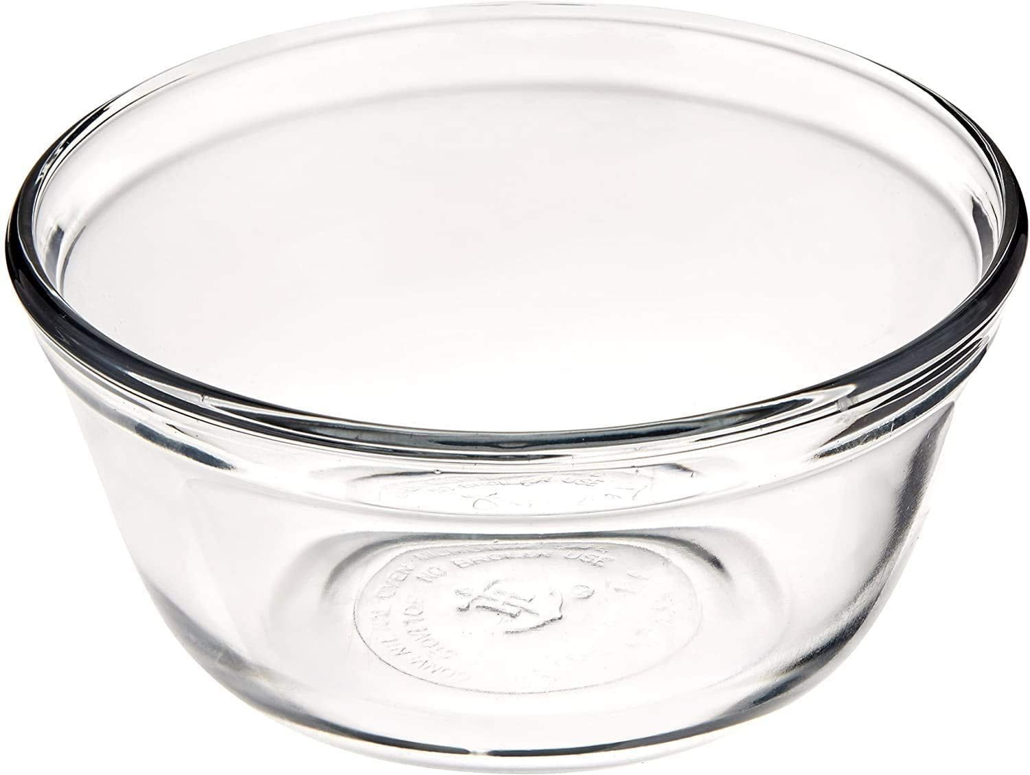 Durable 4-Quart Clear Glass Mixing Bowl