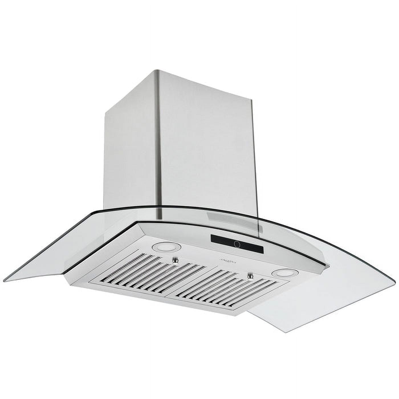 36" Stainless Steel Convertible Wall-Mounted Glass Range Hood