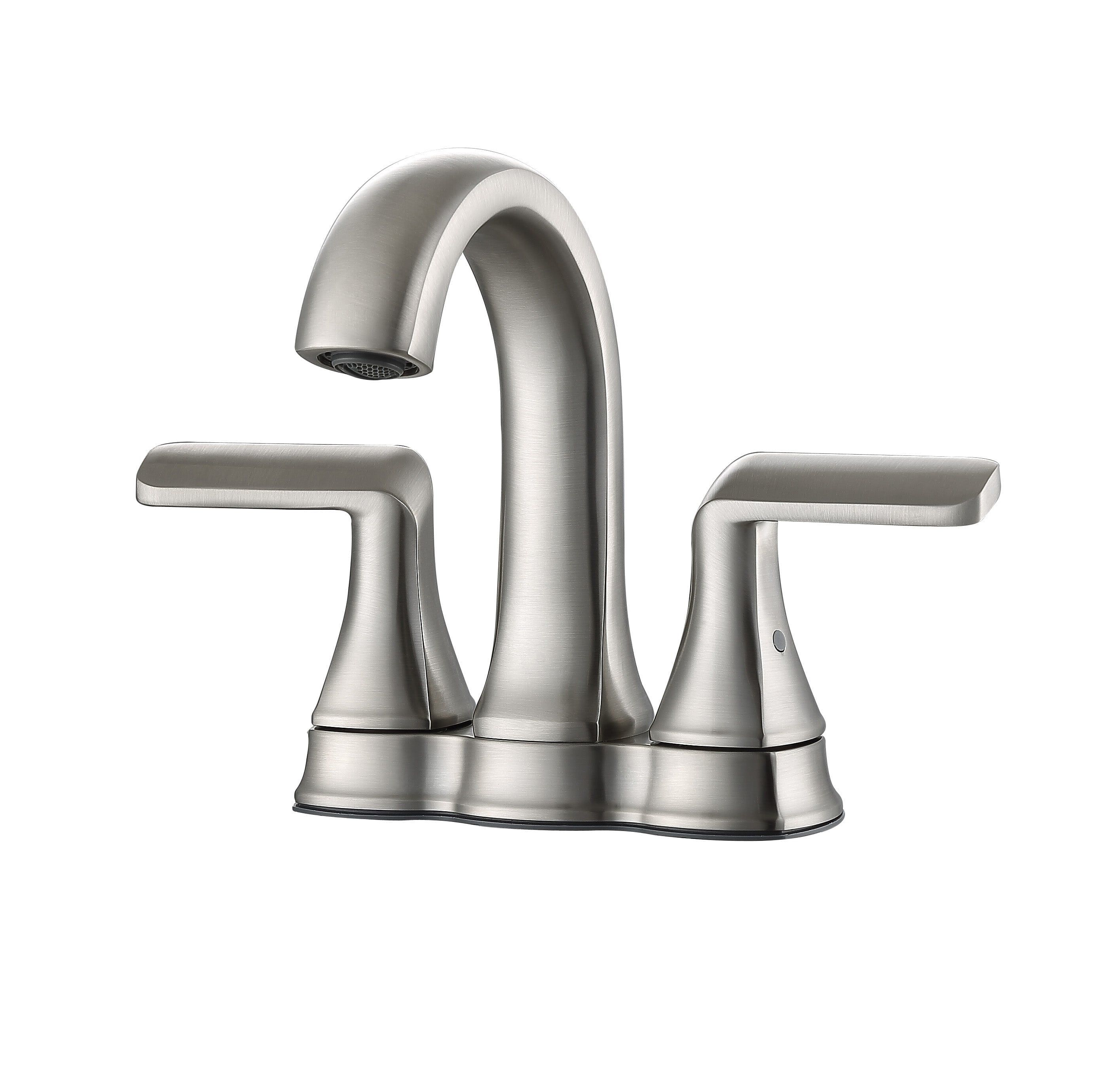 Arezzo Brushed Nickel Deck Mount Bathroom Faucet with Dual Handles