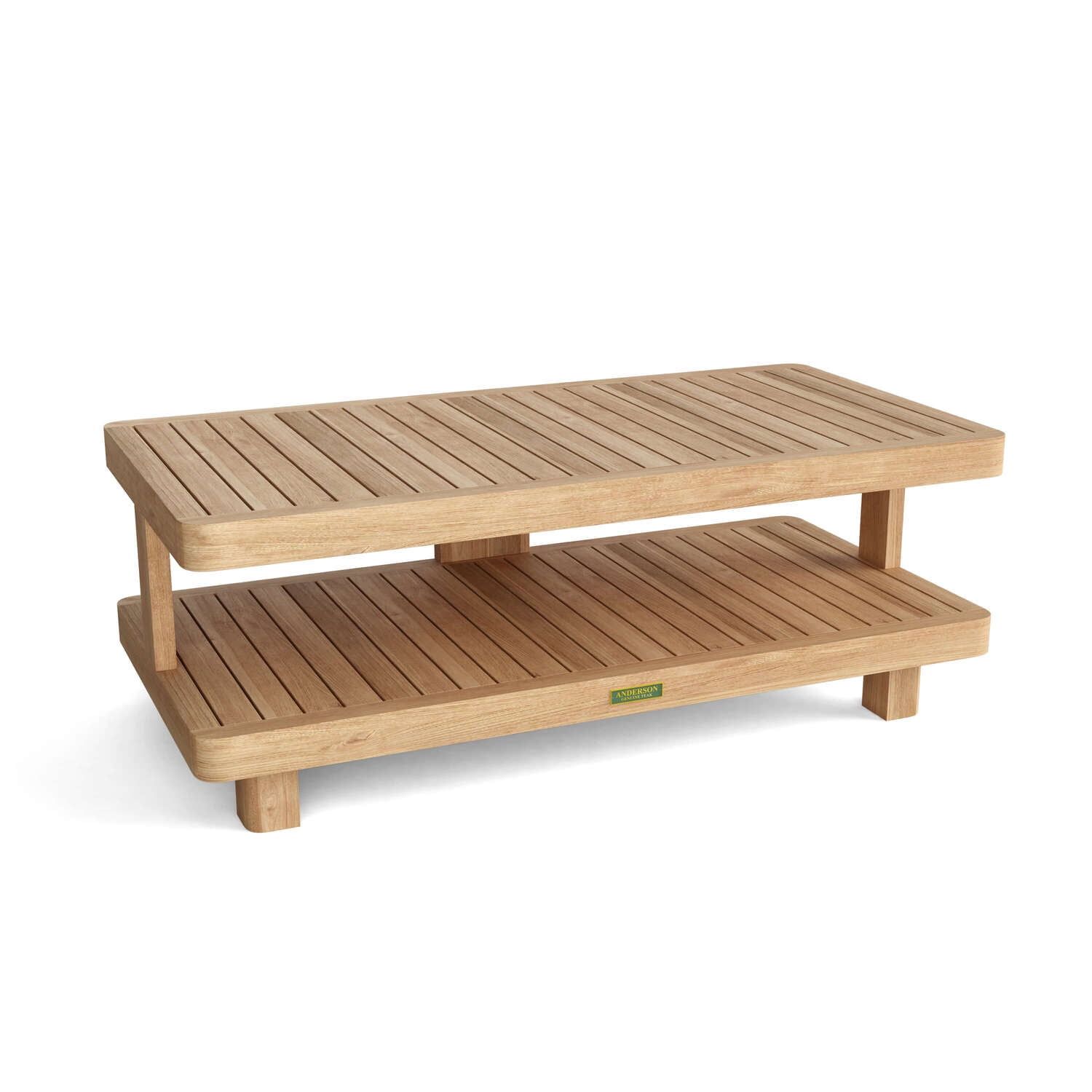 Granada Natural Teak Two-Tier Outdoor Coffee Table