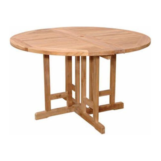 Anderson 47" Round Folding Teak Outdoor Dining Table