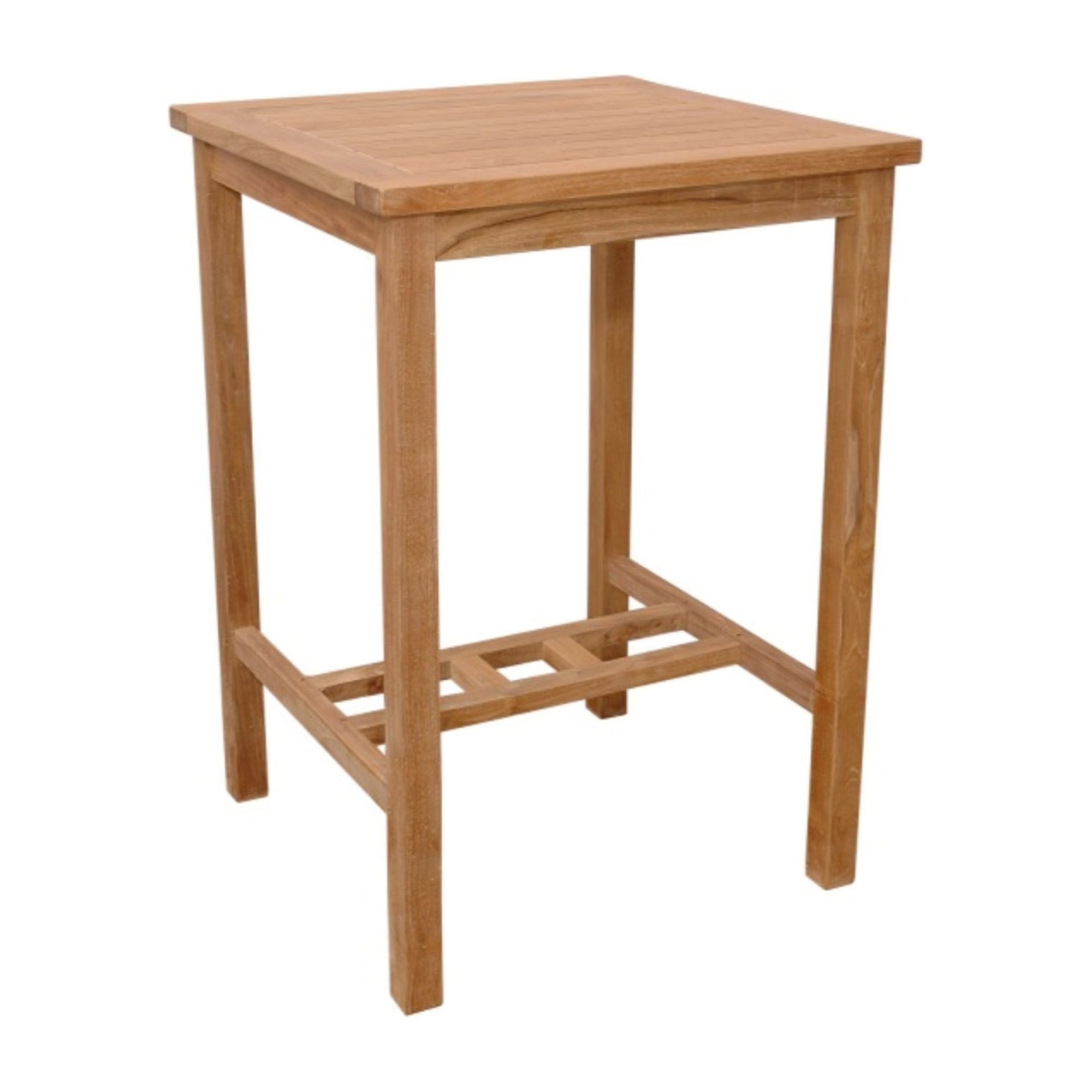 Avalon Natural Teak Outdoor Square Bar Table